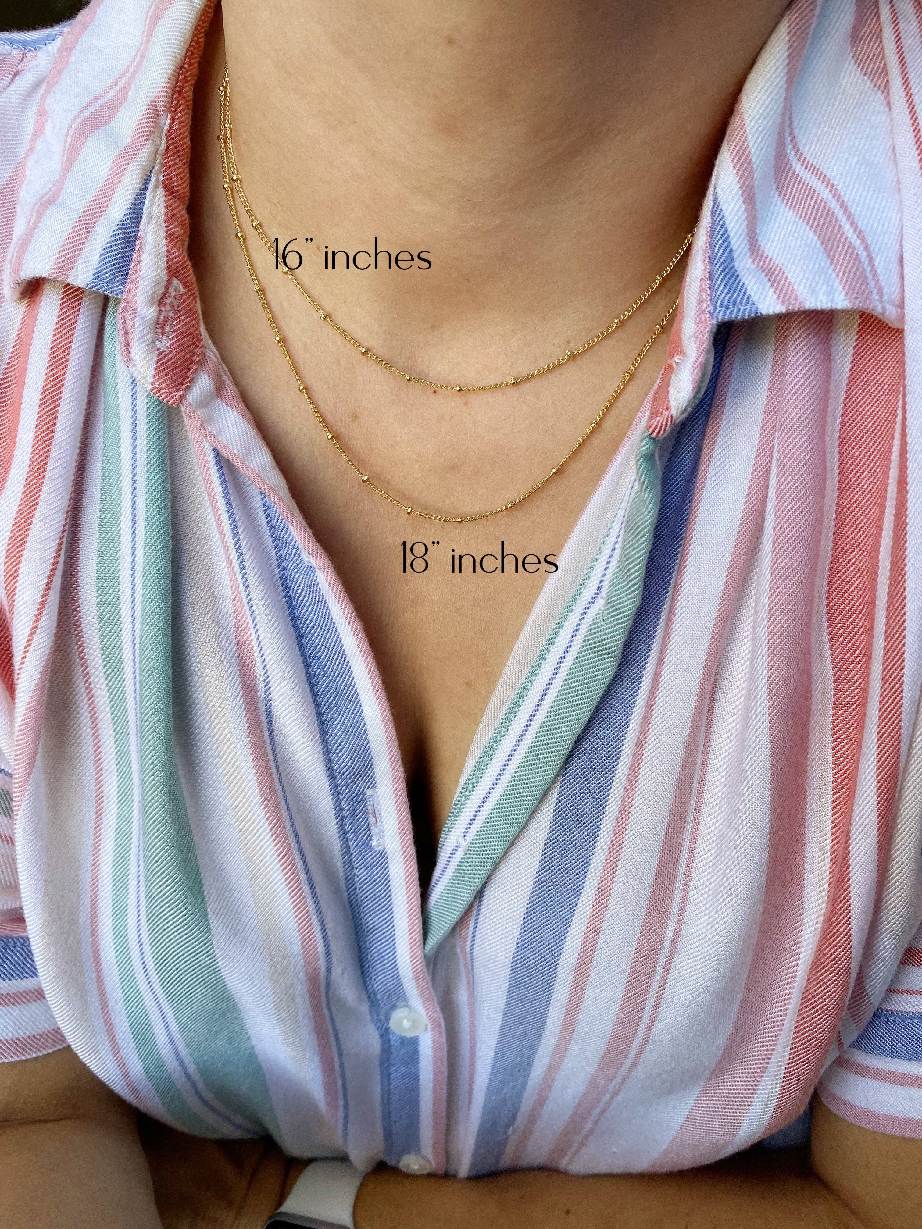 18k Gold Filled 1mm Satellite Chain - 16 inches