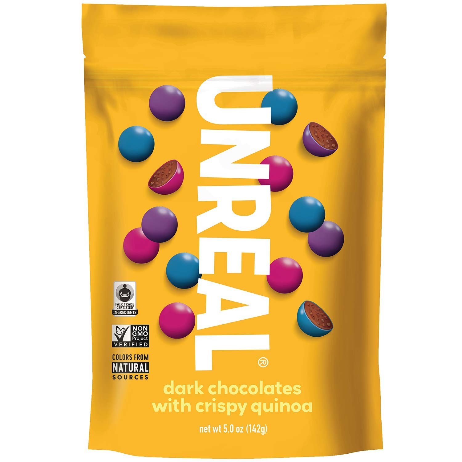 UNREAL Dark Chocolate Crispy Gems 5 oz 6 Pack
