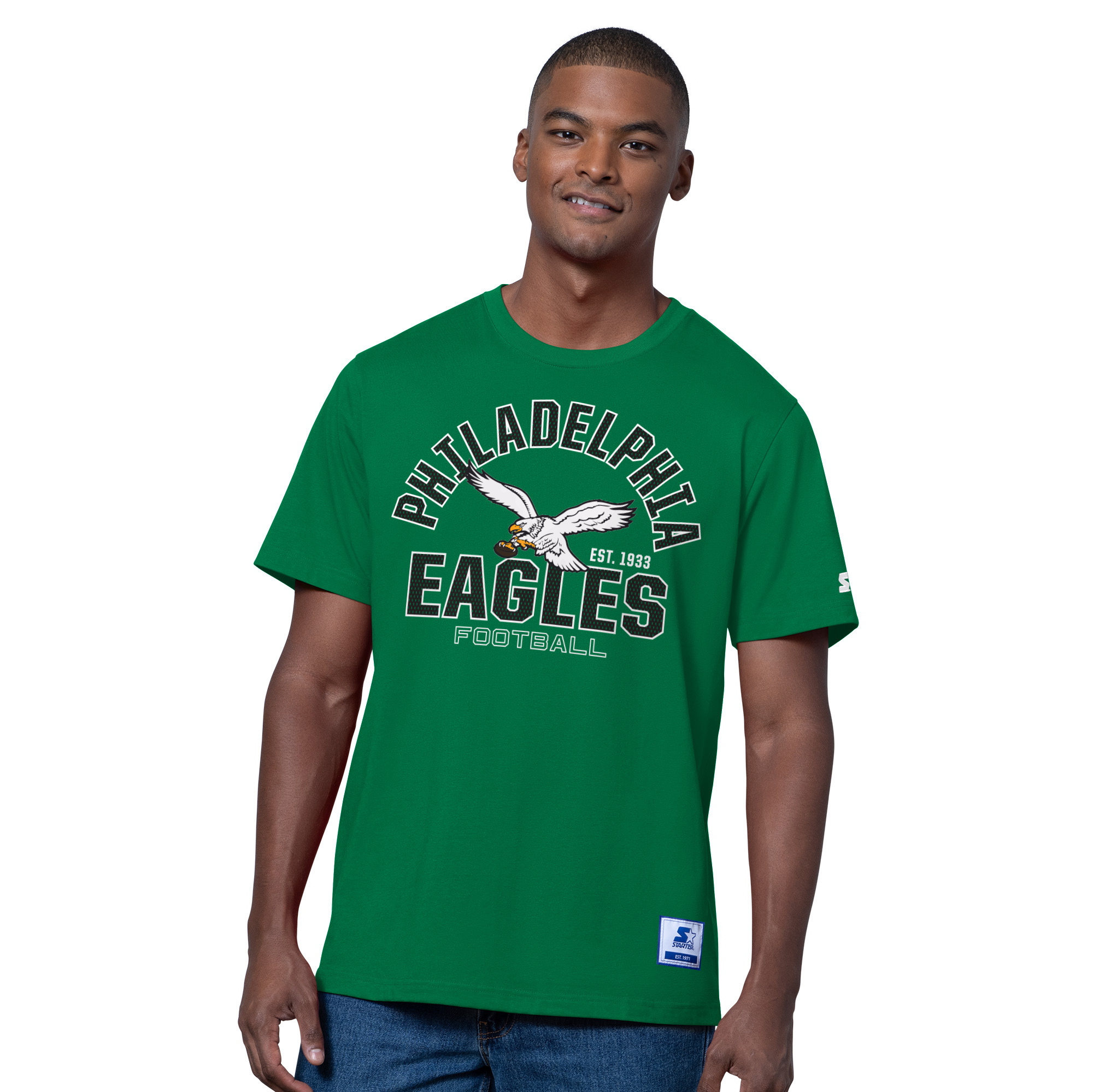 Philadelphia Eagles Kelly Green Starter Sideline Arch Shirt