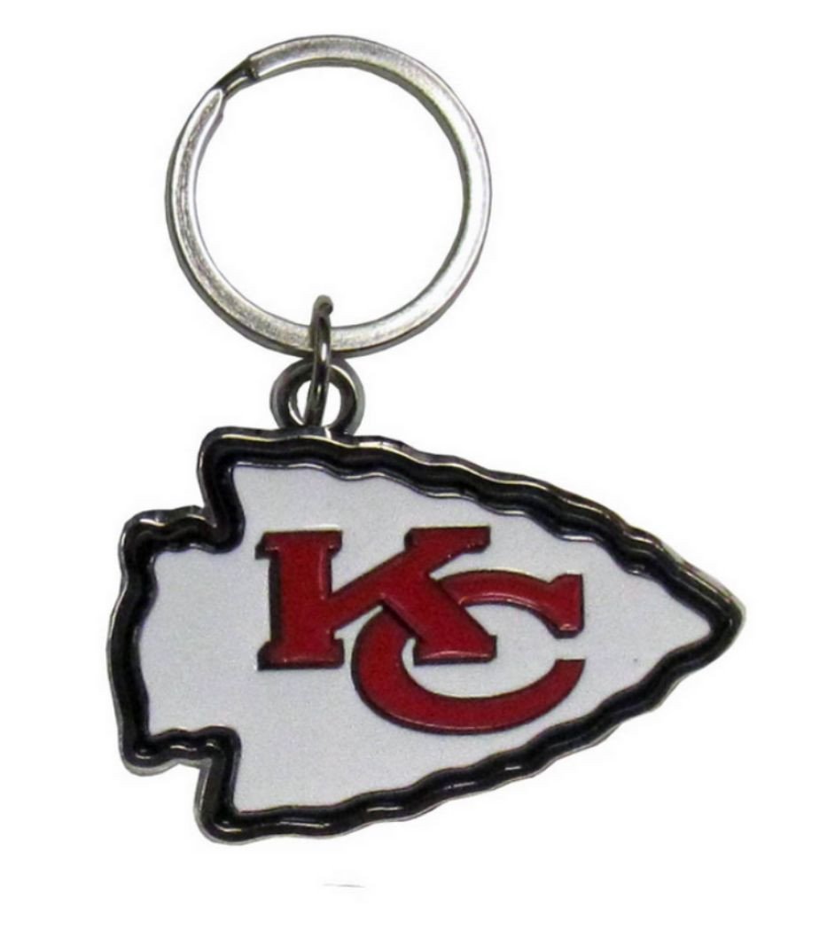 Kansas City Chiefs Chrome Cut Logo Keychain