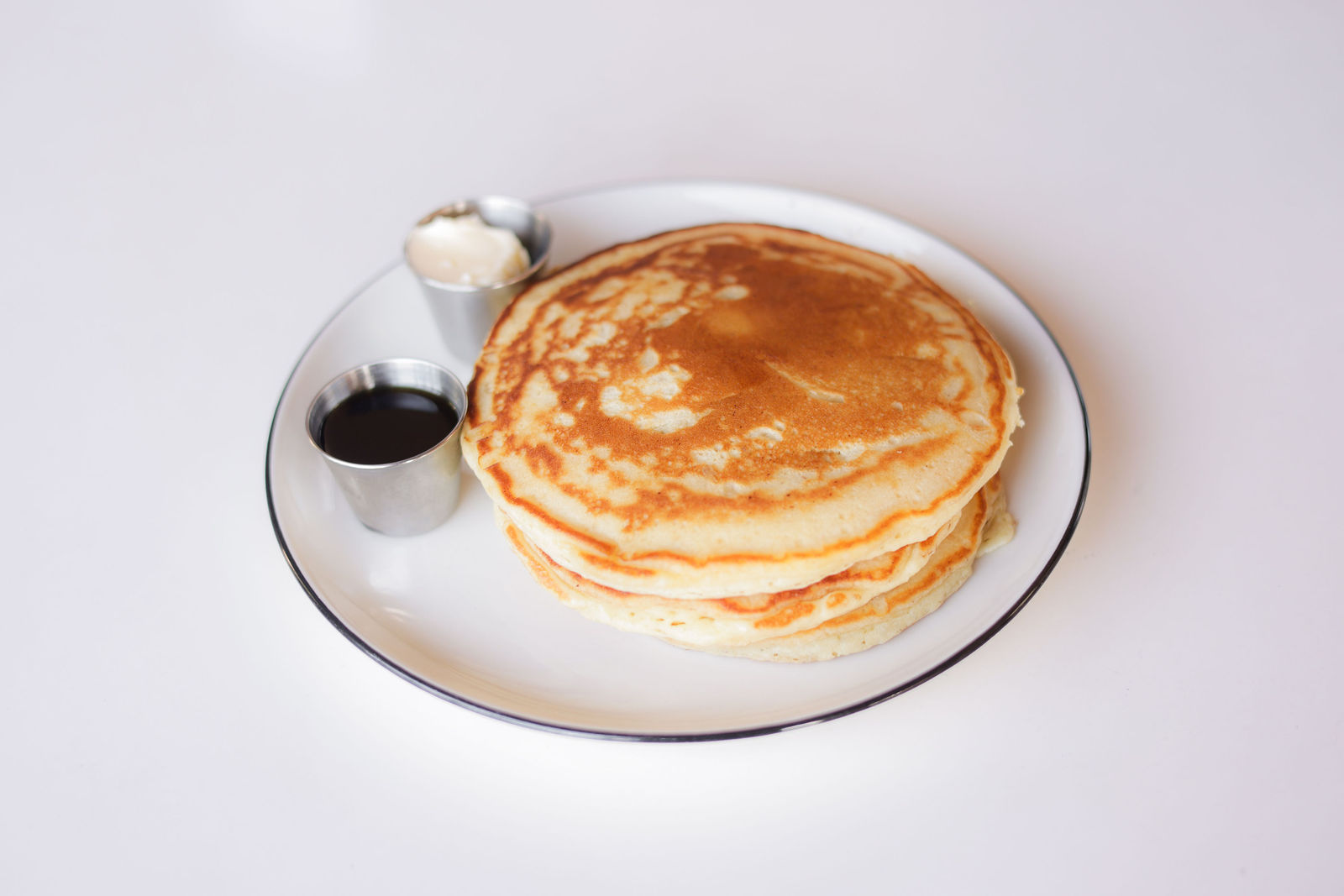 Single Blueberry Pancake — organic maple syrup
