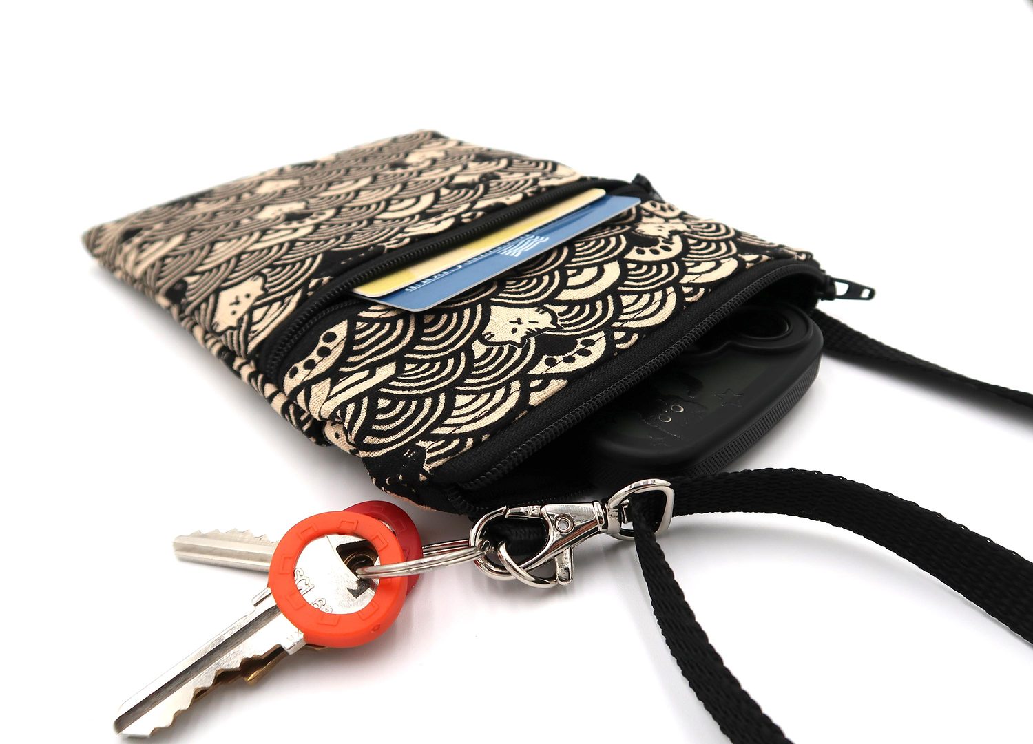 Small Crossbody Bag – Fuku Cats in Waves, photo 2 of 4