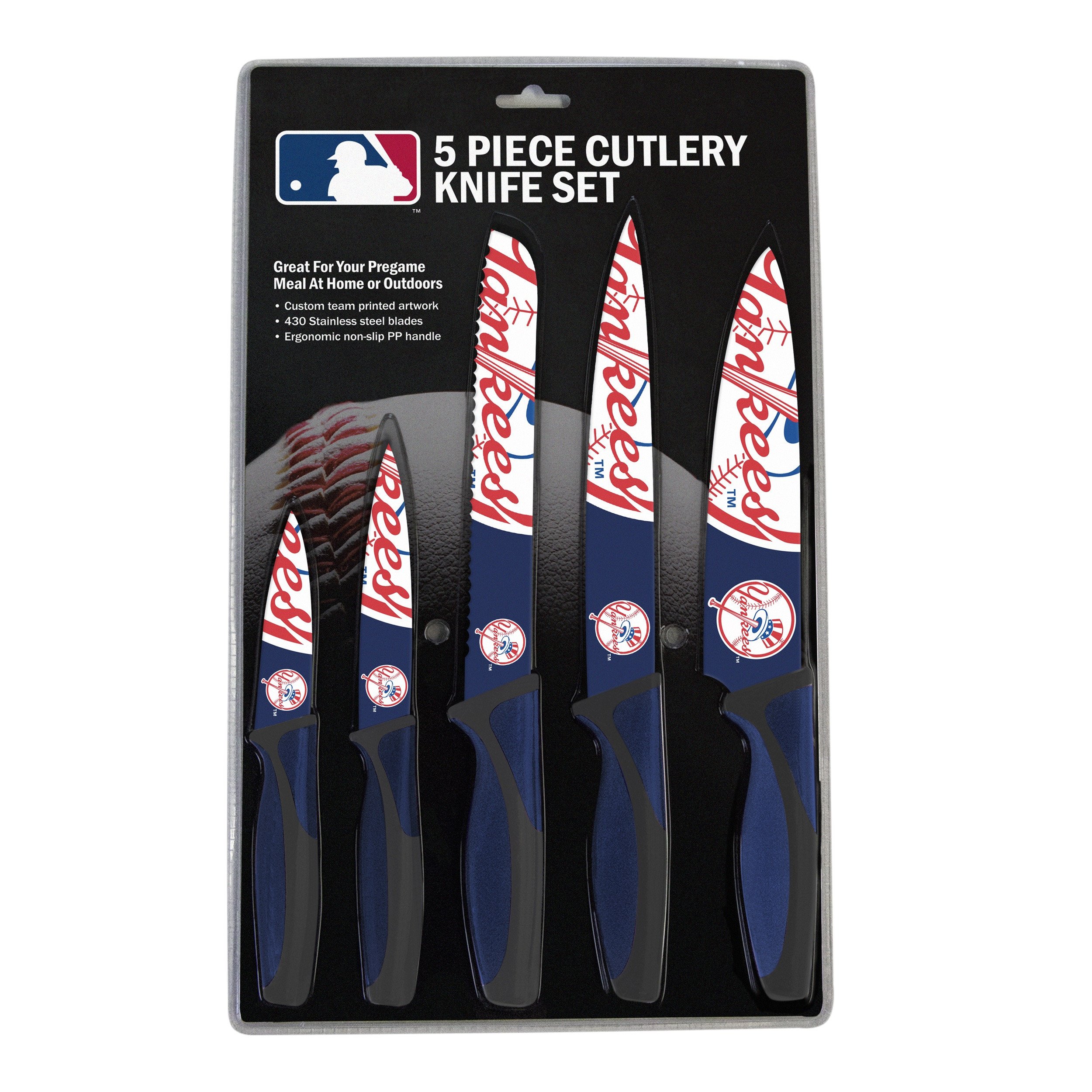 New York Yankees Kitchen Knife Set - 5 Pack