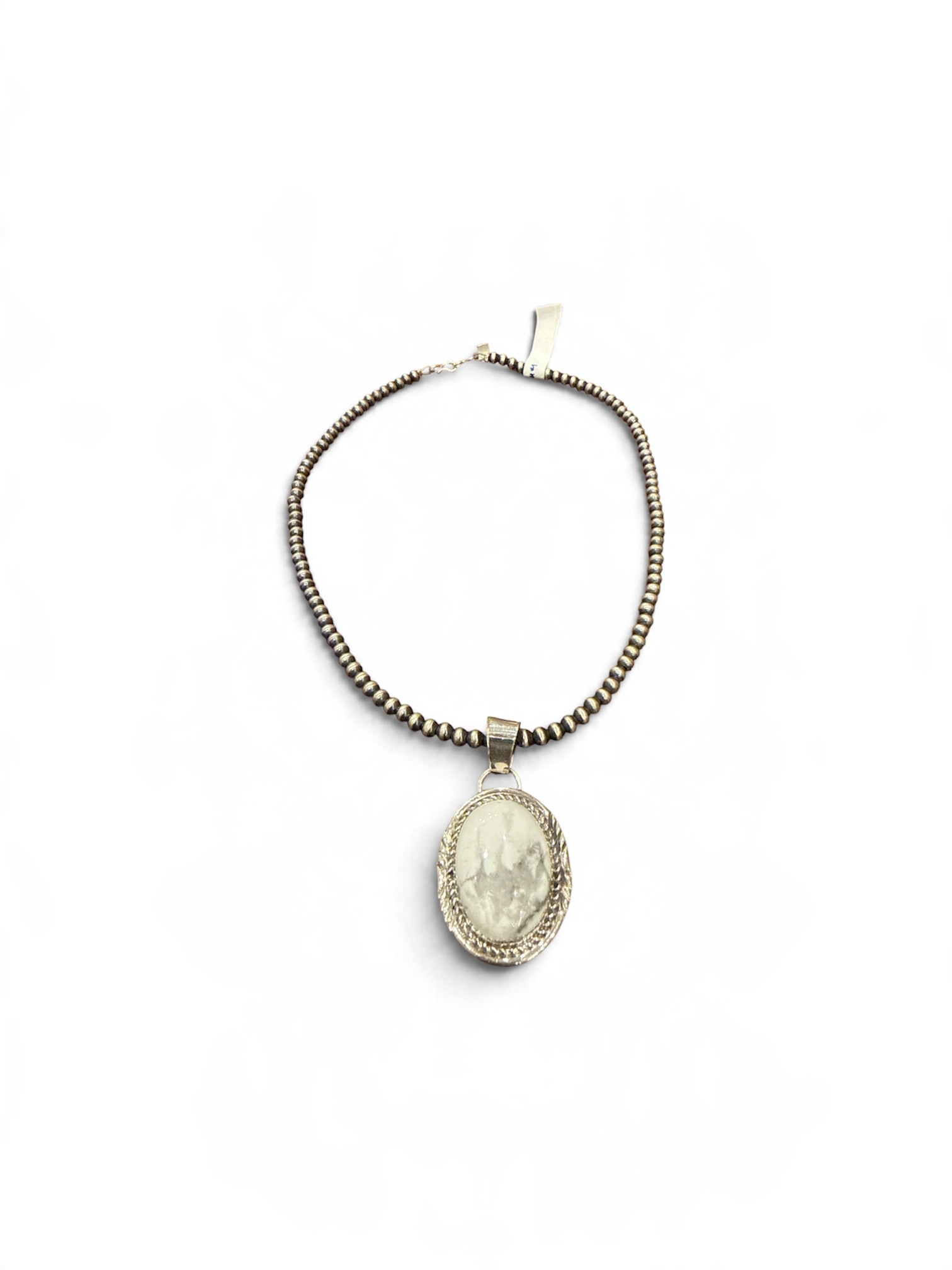 Durango Darlings - Buffalo Turquoise Pendant with Navajo Pearls, 16-inch  4 mm