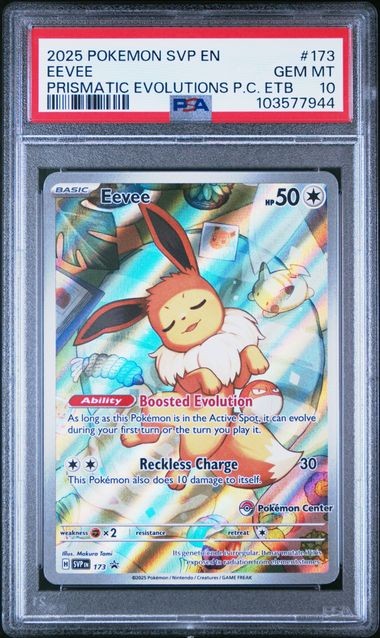 2025 POKEMON SVP EN-SCARLET & VIOLET BLACK STAR PROMOS #173 EEVEE PRISMATIC EVOLUTIONS PC ETB