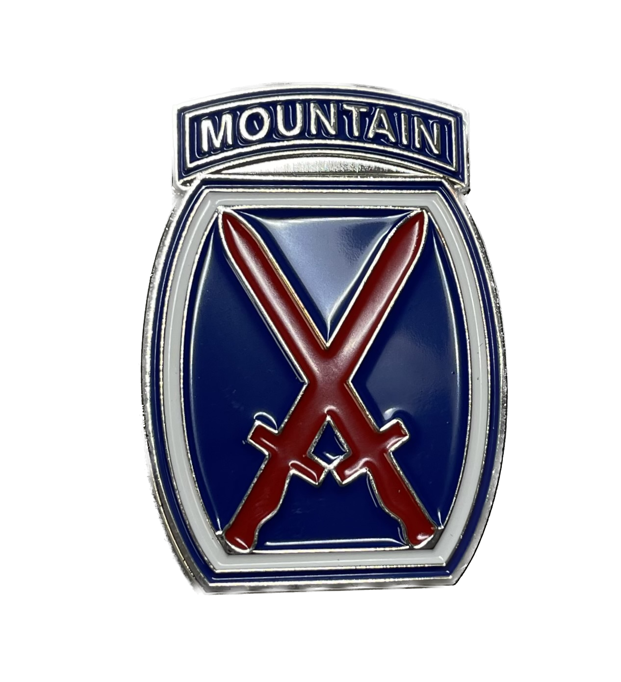 10th Mountain Enamel Magnet