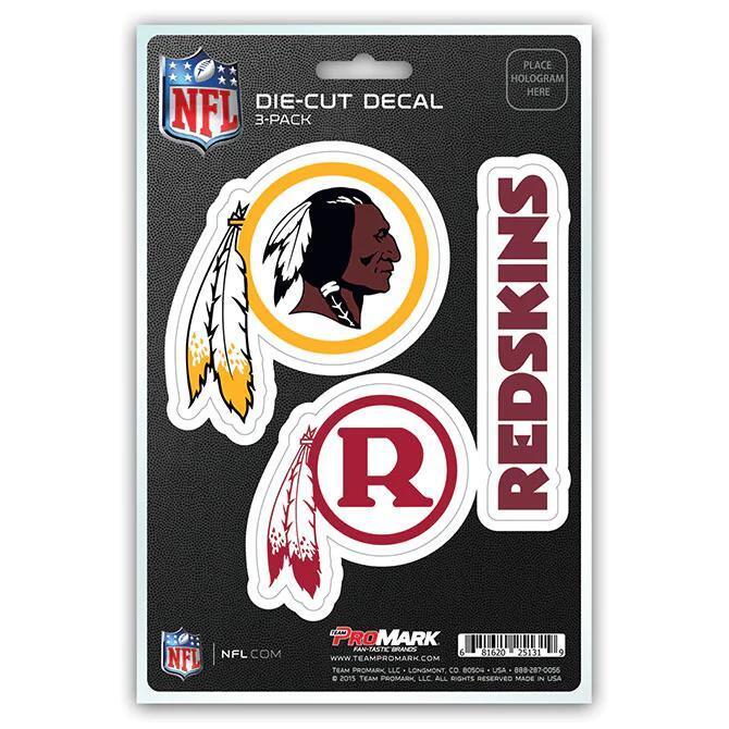 Washington Redskins Multi Use Decals 3pk