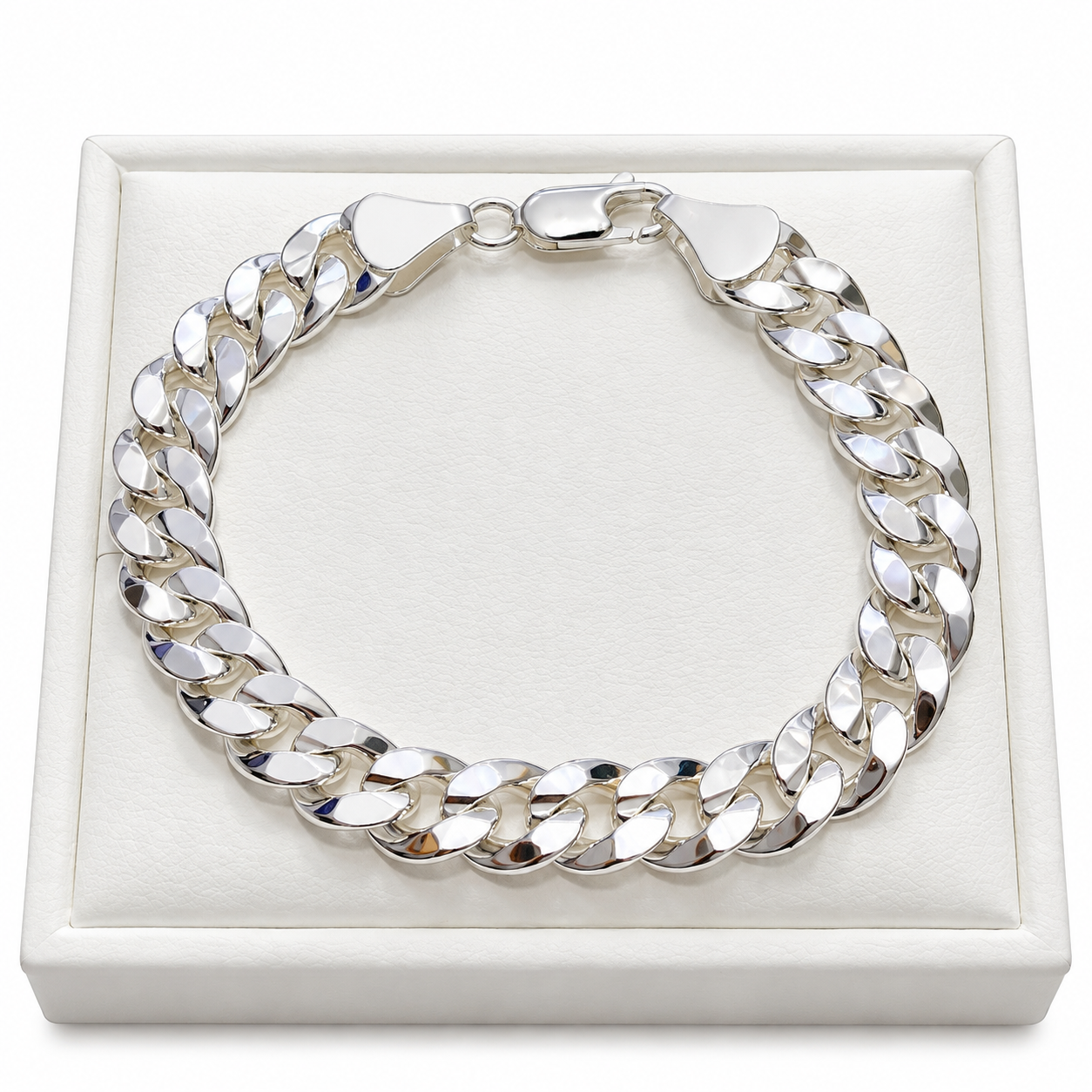 8”  Curb Cuban Bracelet  / 10mm (925)