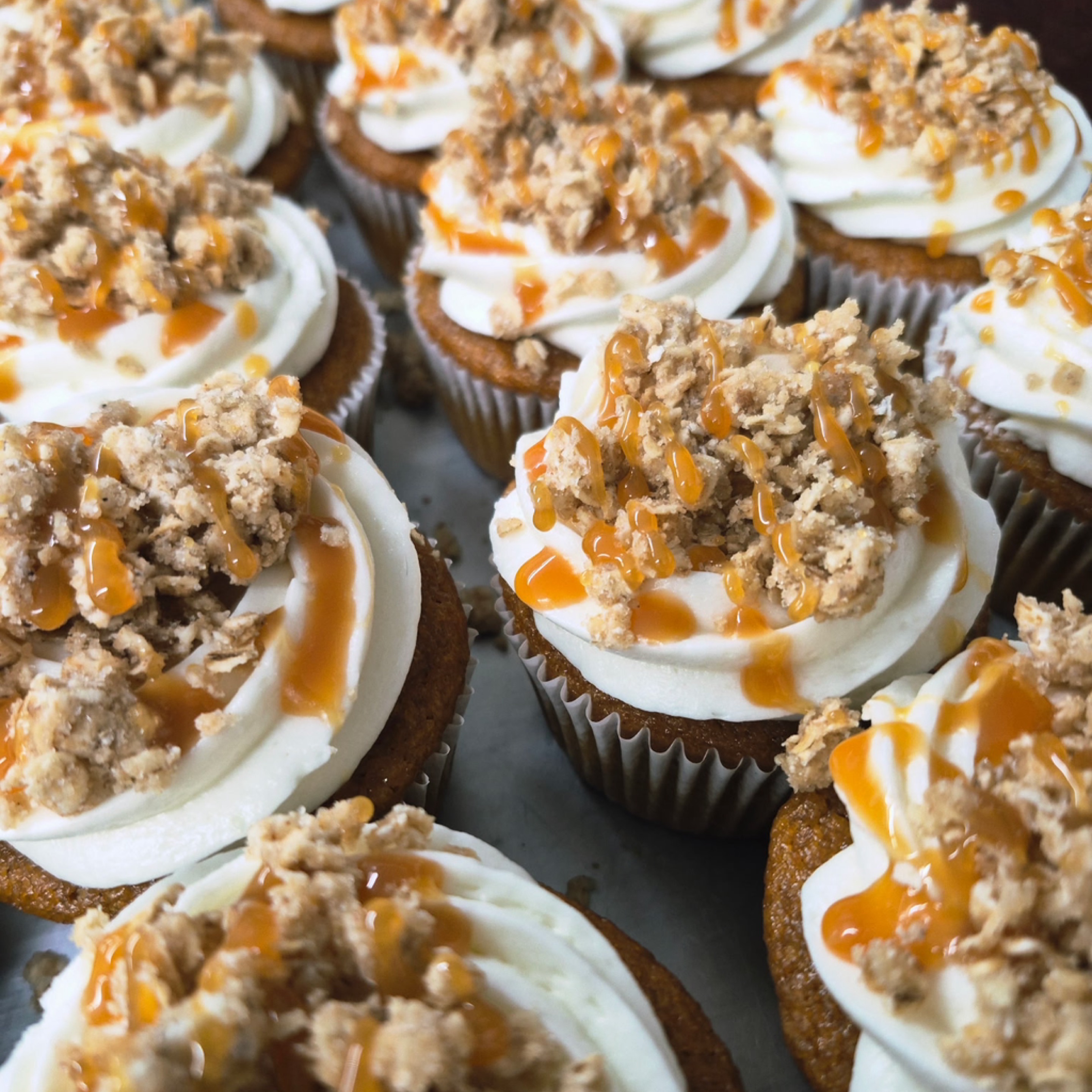 Single Pumpkin Streusel Cupcake