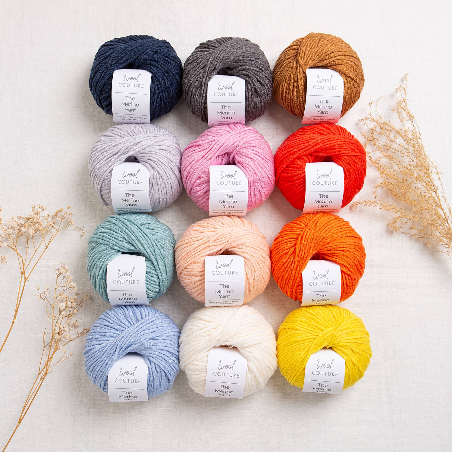 The Merino Yarn 50g Ball 100% Merino Wool