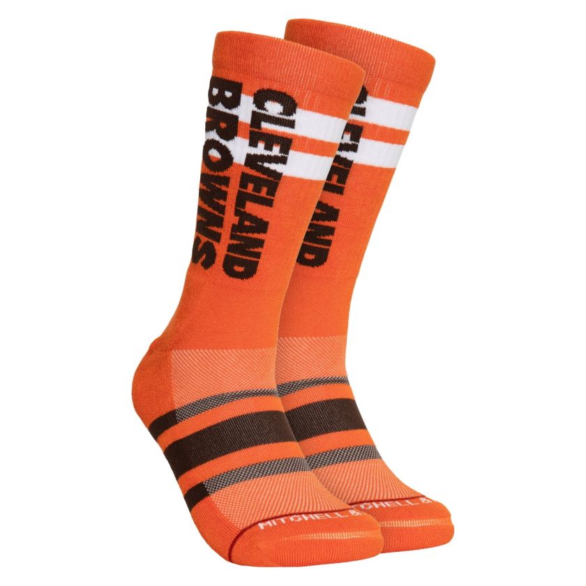 Cleveland Browns Retro Mitchell and Ness Kickoff Crew Socks
