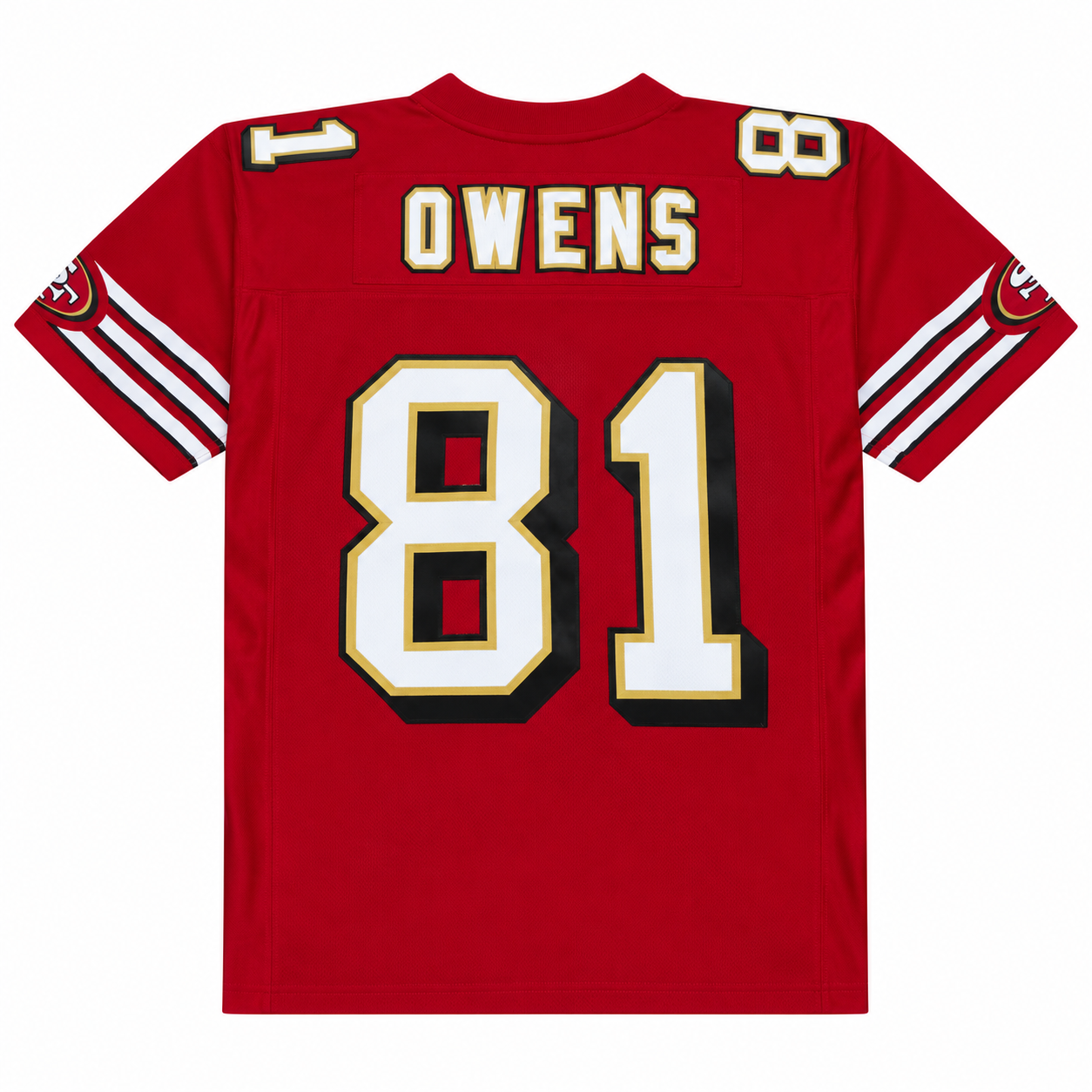 San Francisco 49ers 1996 Terrell Owens #81 Mitchell and Ness Red Jersey