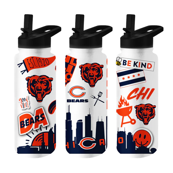 Chicago Bears Native Quencher Stainless Steel Bottle 34oz