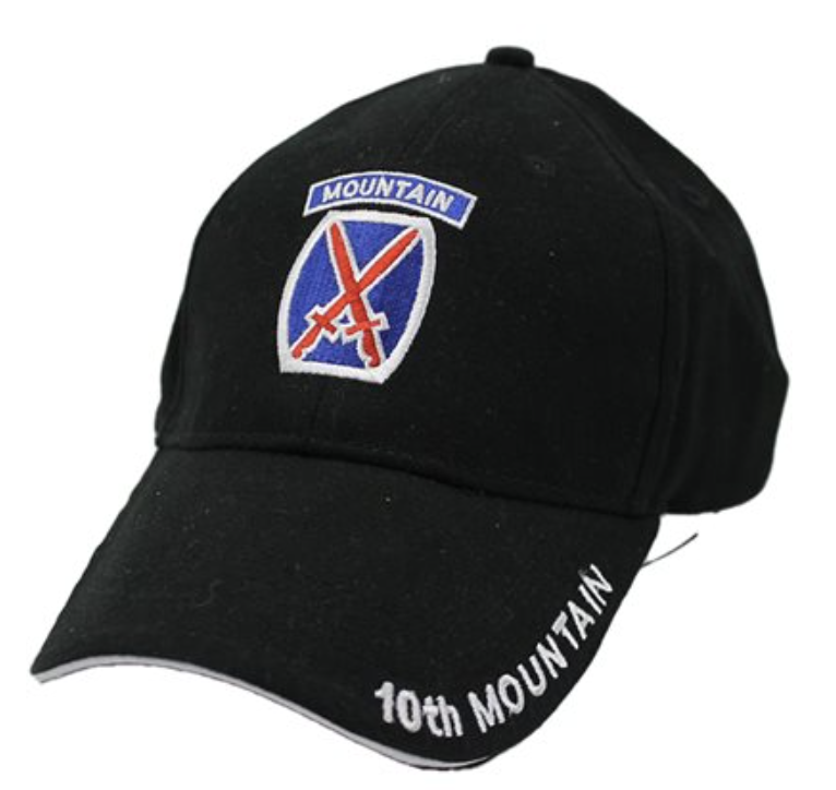 10th Mountain Division Logo Hat Black
