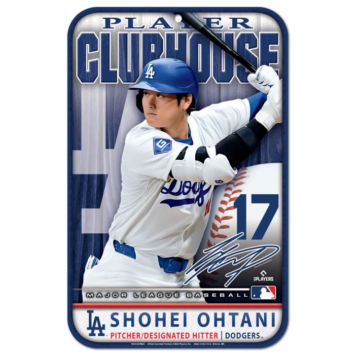 Los Angeles Dodgers Shohei Ohtani Siganture Clubhouse Sign 11x17"