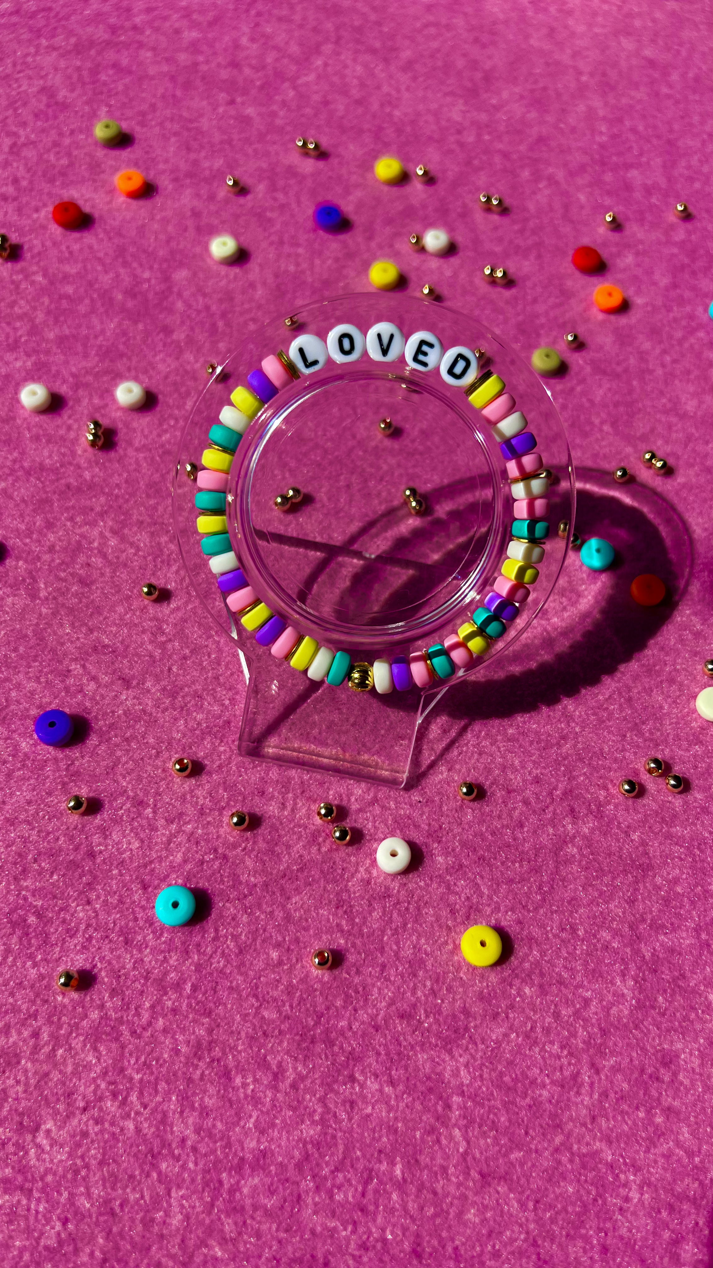 Clay Multicolour Name/Word Bracelet view 3