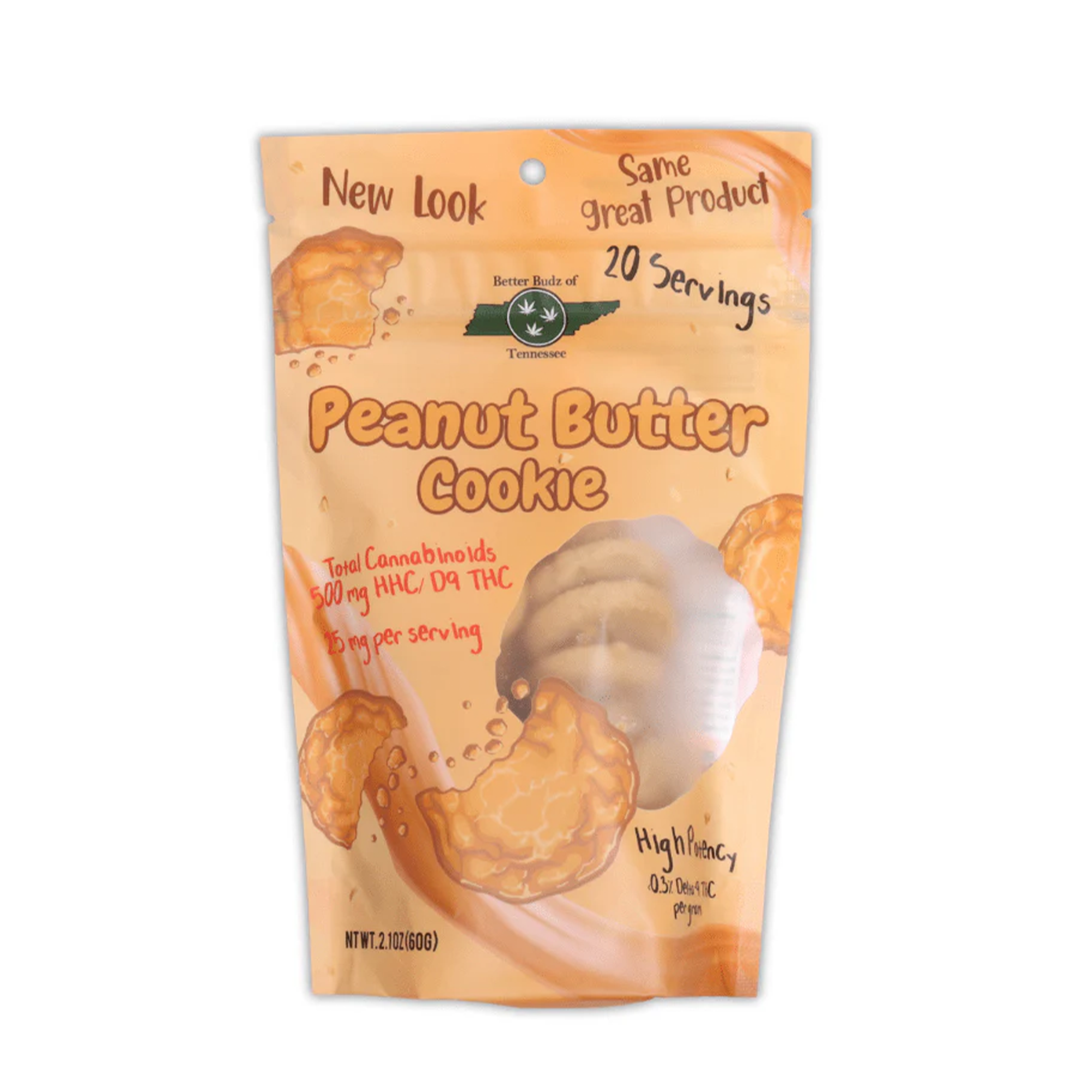 Better Budz Peanut Butter Cookie HHC/D9 THC 500mg
