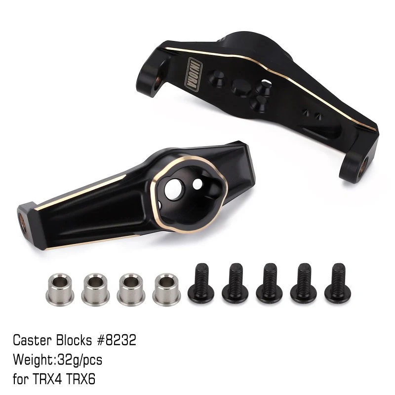 Black Coating Brass Caster Blocks #8232 For TRX4 TRX6