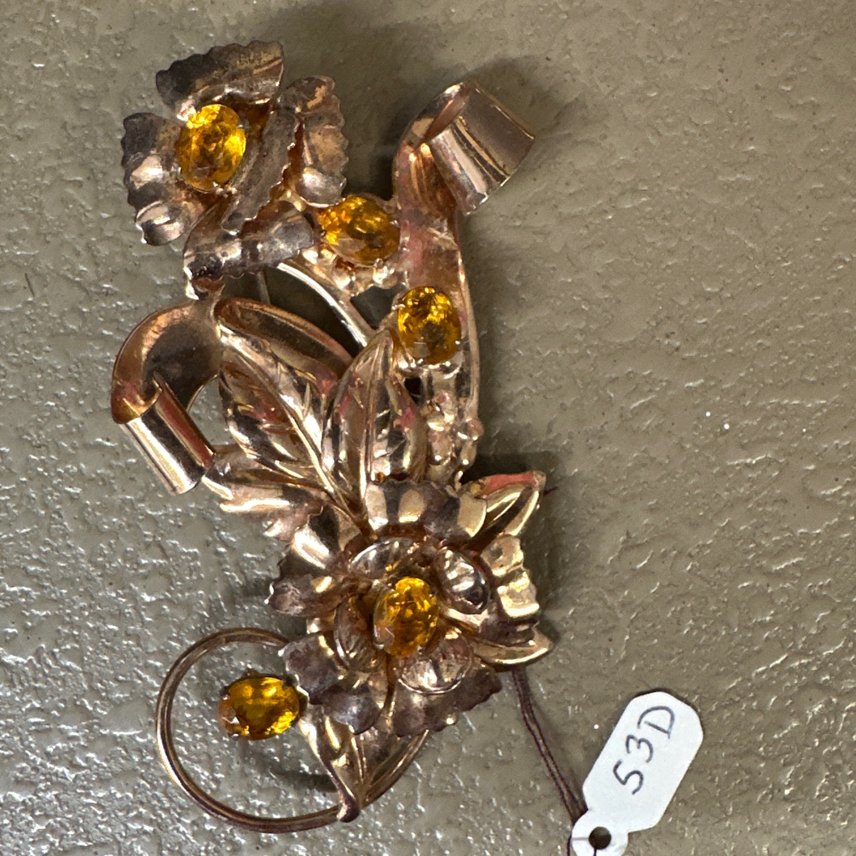 Art Deco Floral Brooch - Estate Jewelry