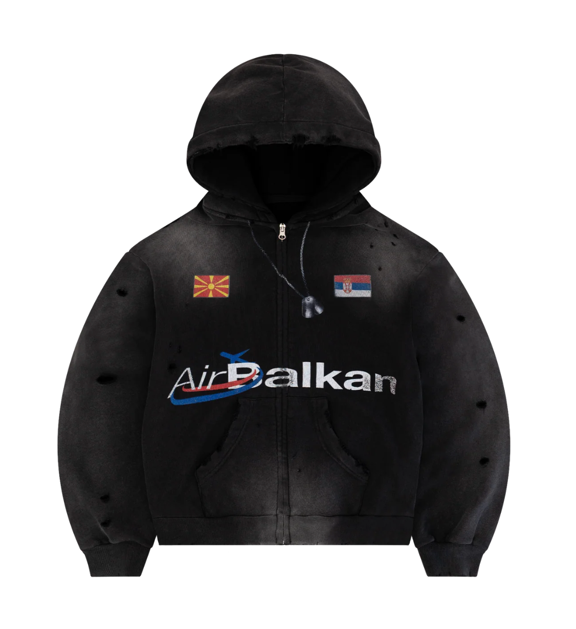 Bravest Studios Balkan Zip Hoodie Vintage Black