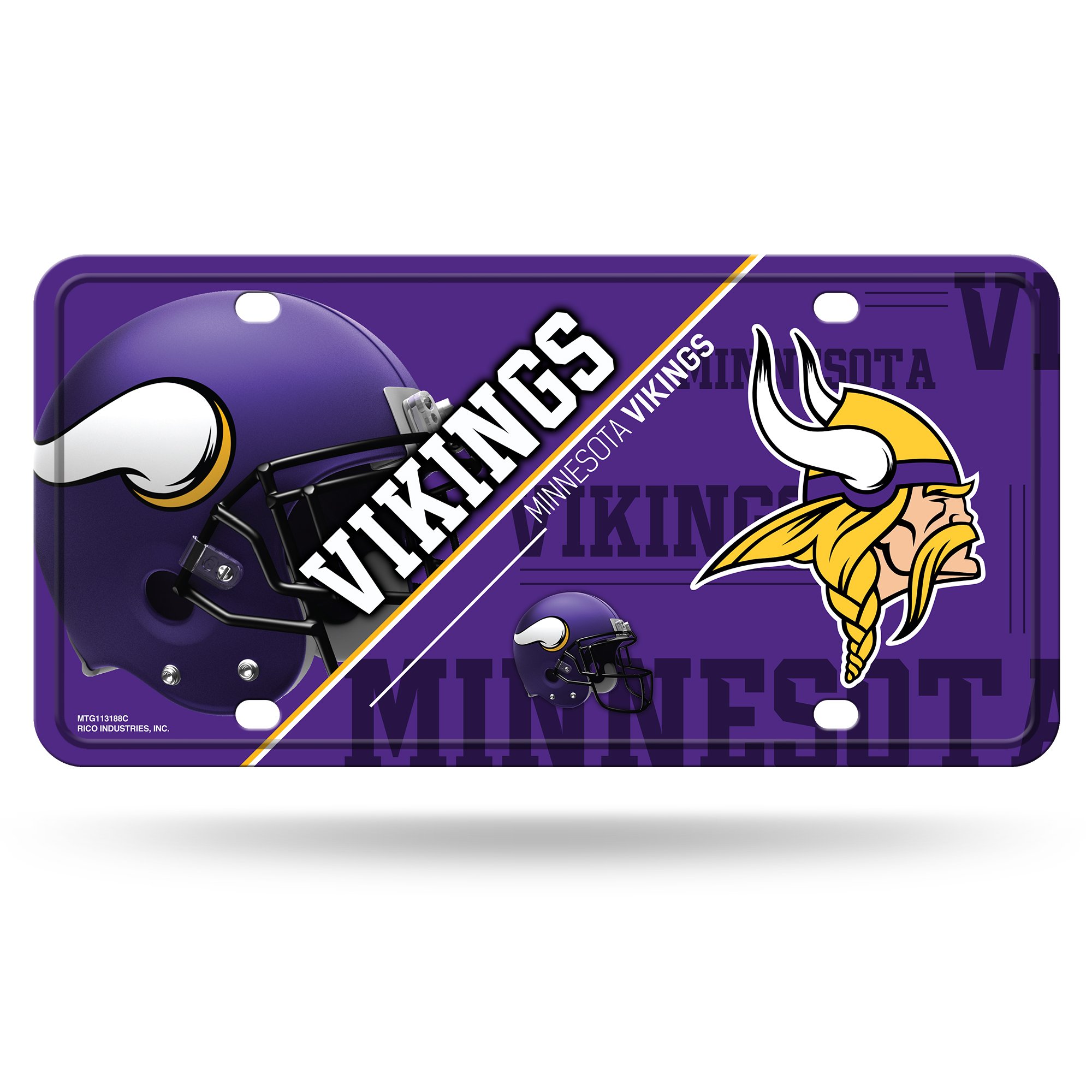 Minnesota Vikings Metal License Plate