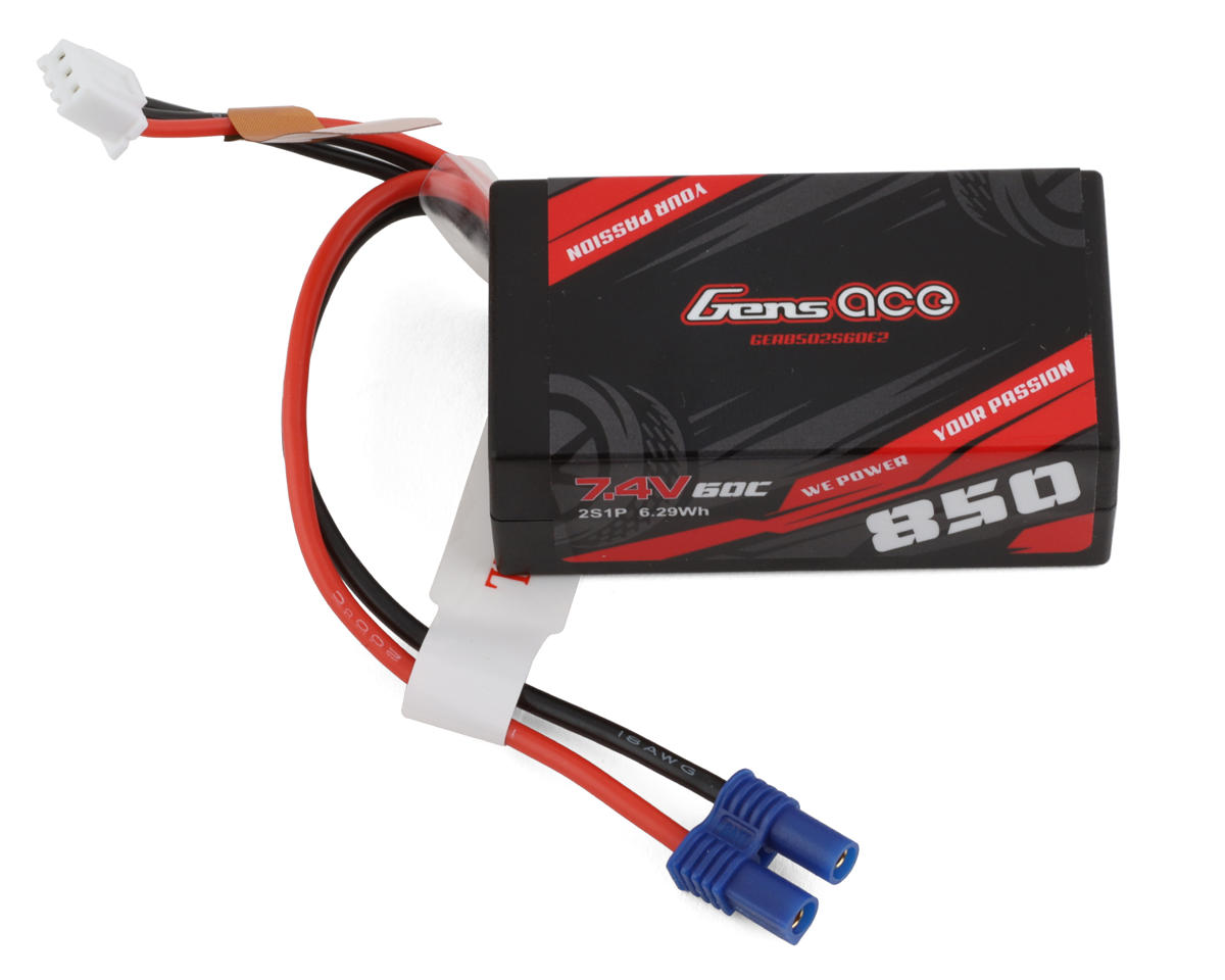 Gens Ace 850mah 7.4v 2s EC2