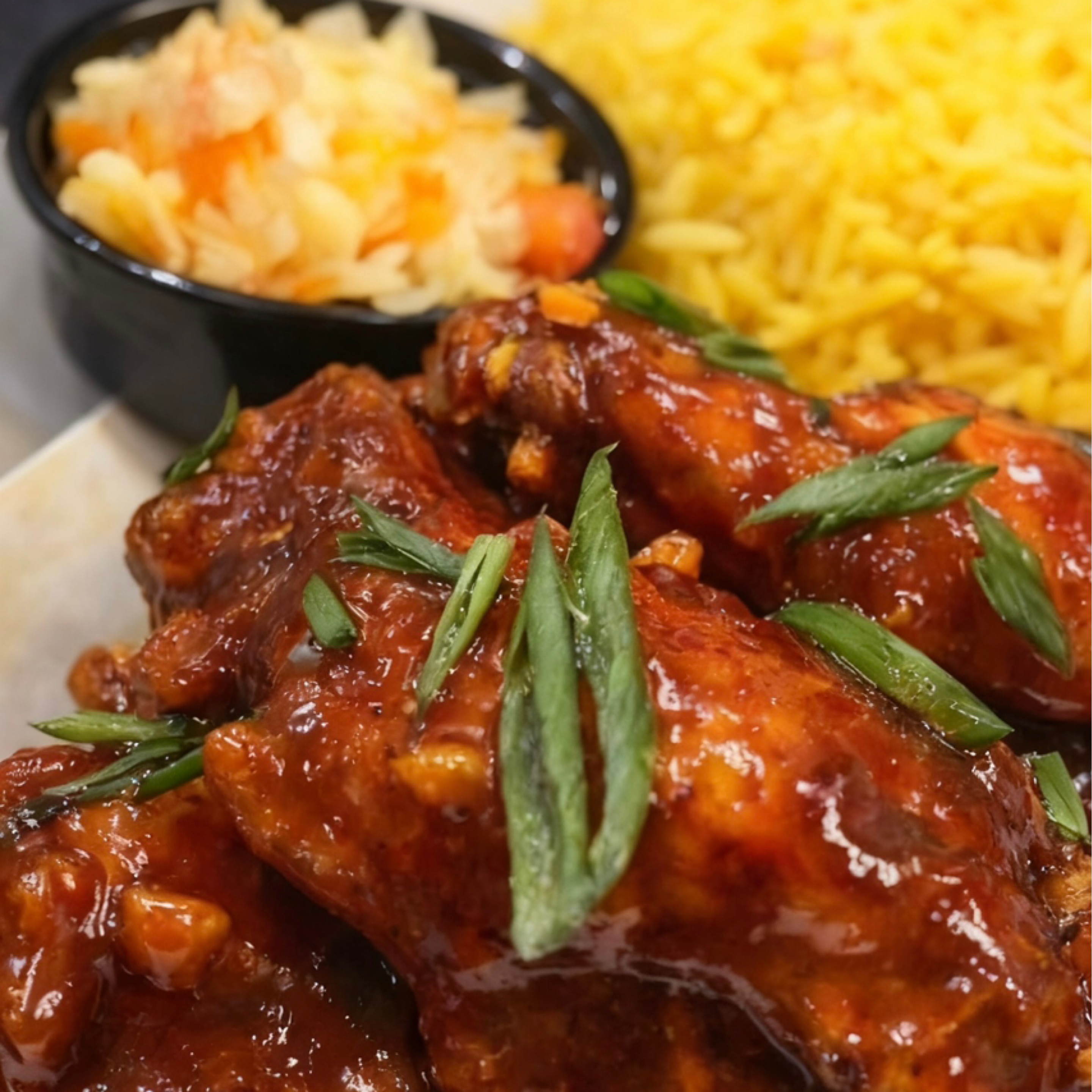 *CHICKEN WINGS with RICE