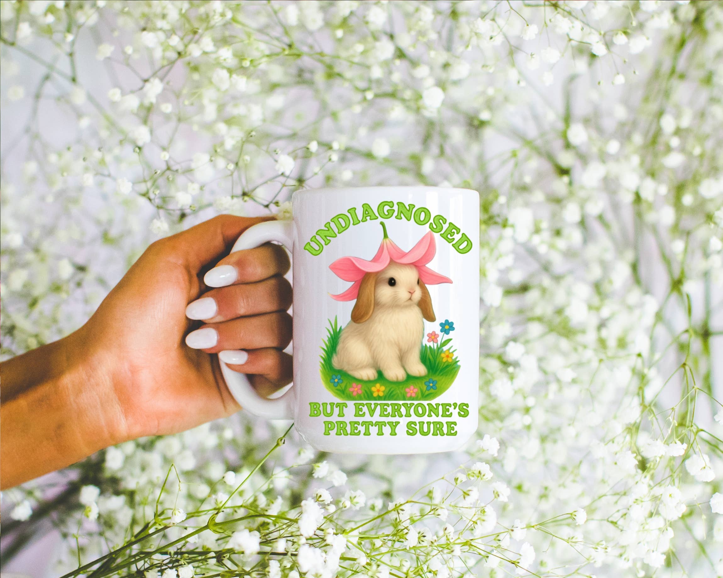 Ace the Pitmatian Co - Undiagnosed But Everyone’s Pretty Sure Coffee Mug: 15 oz