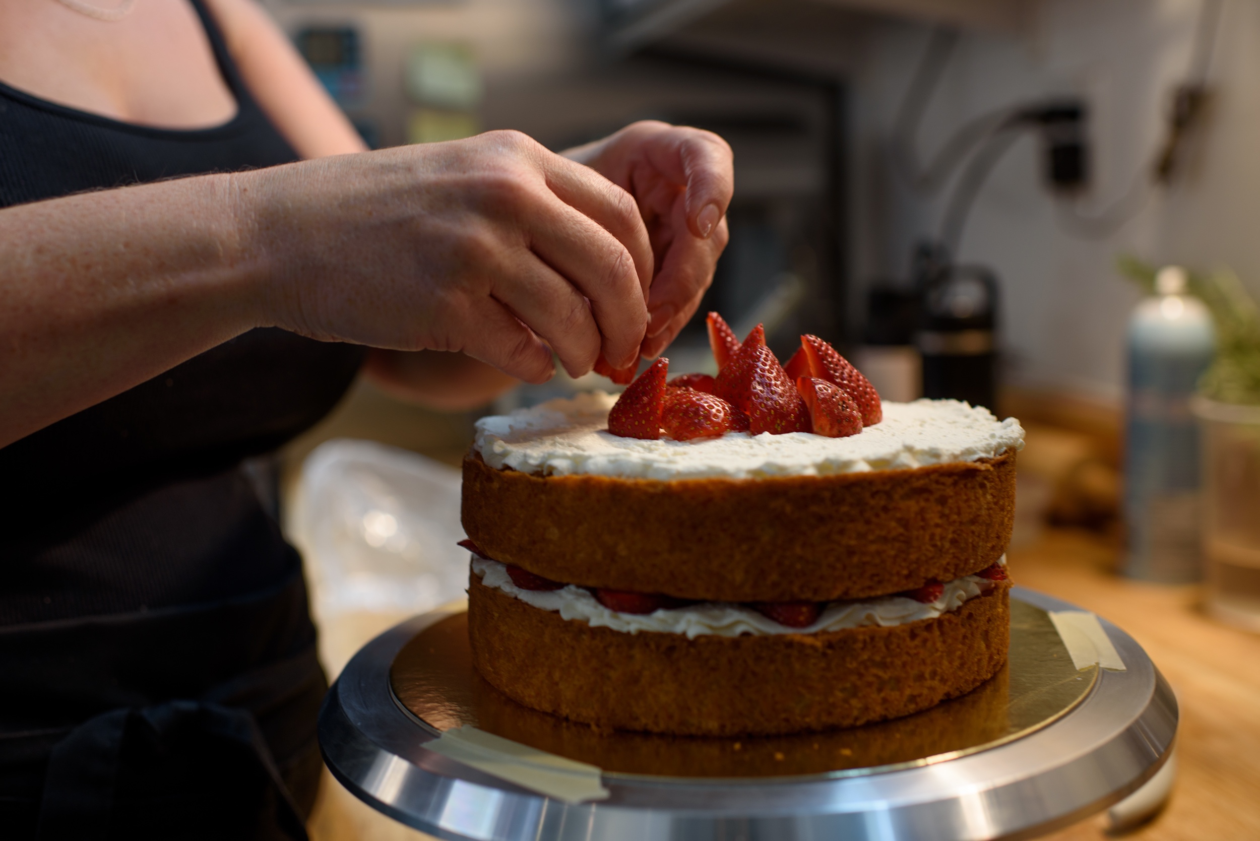 Strawberry Sponge Cake (seasonal)