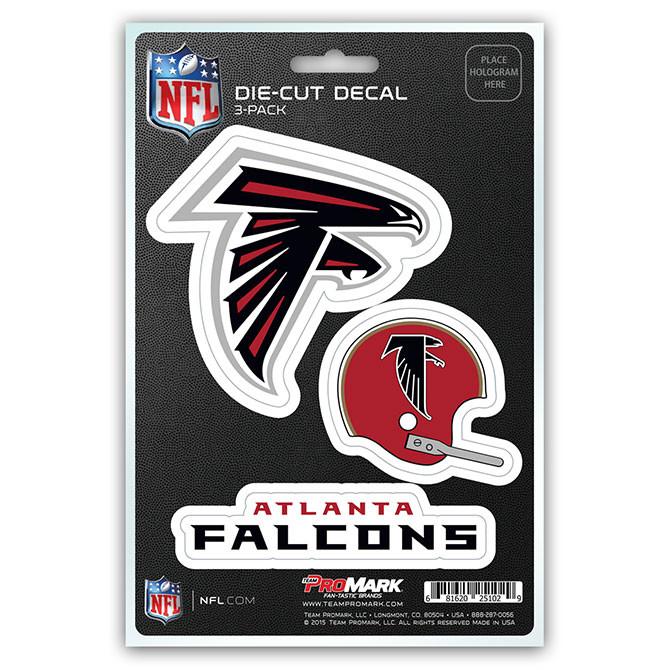 Atlanta Falcons Die Cut Team Decals 3pk
