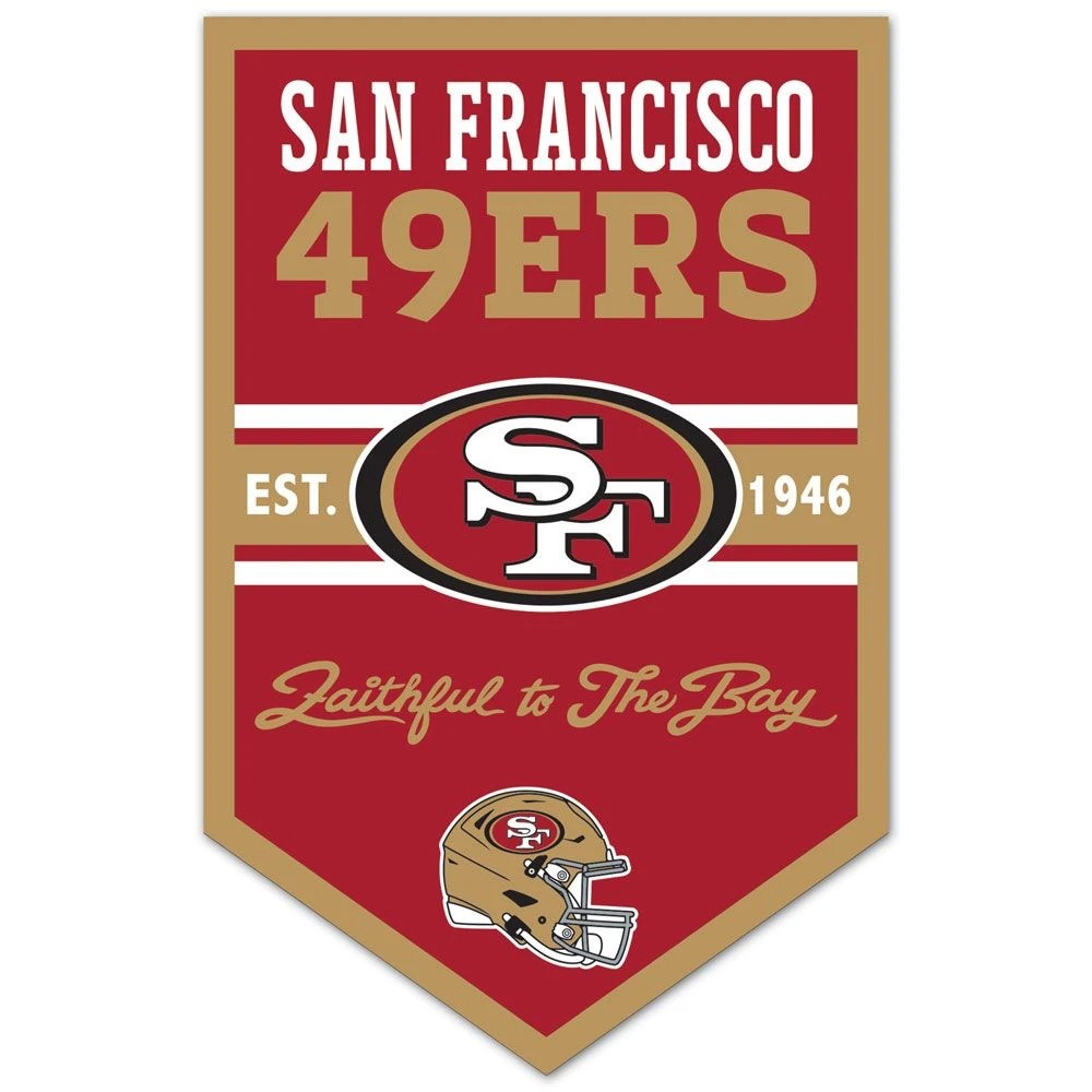 San Francisco 49ers Wood Chevron Sign 11x17"