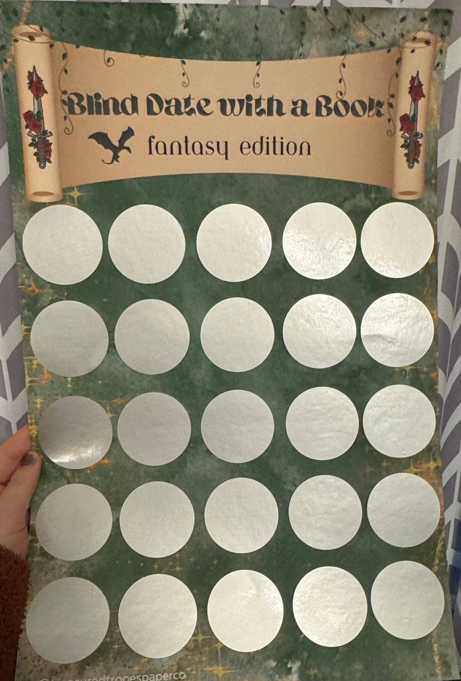 Bookish Scratch off Poster | Fantasy Books Themed Poster | Bookish Gift | Literary Poster | Book of the Month | TBR List Scratch Off Poster: 5x7