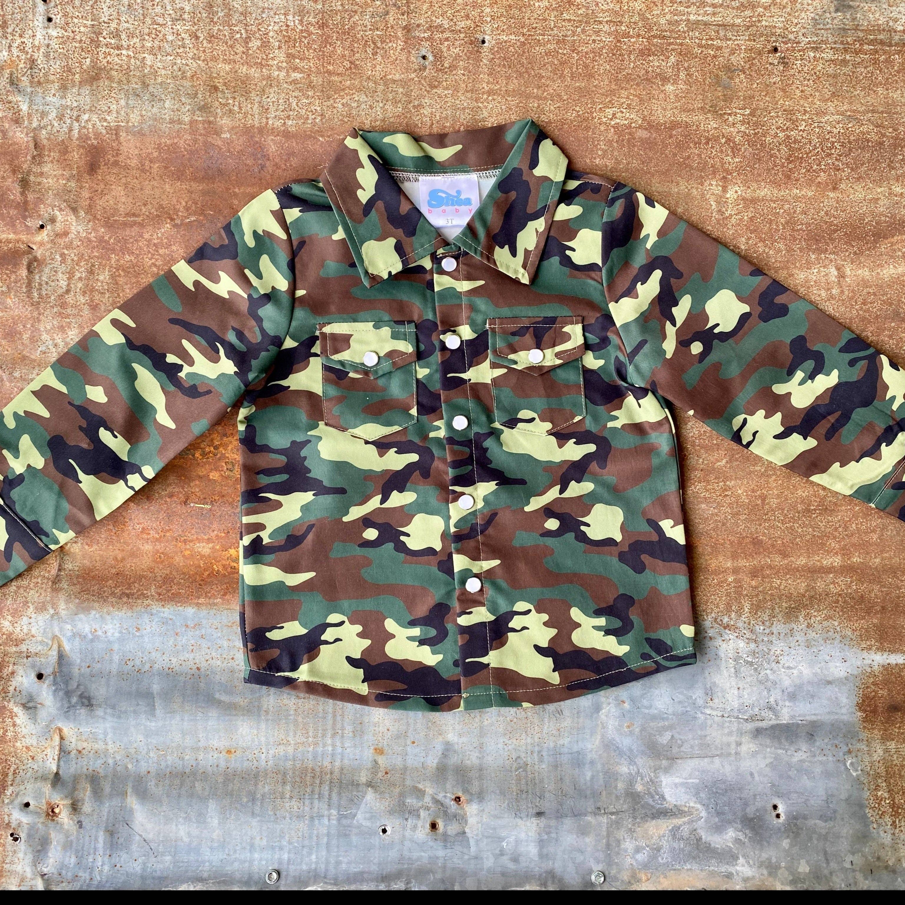 Camo Pearl Snap L/S