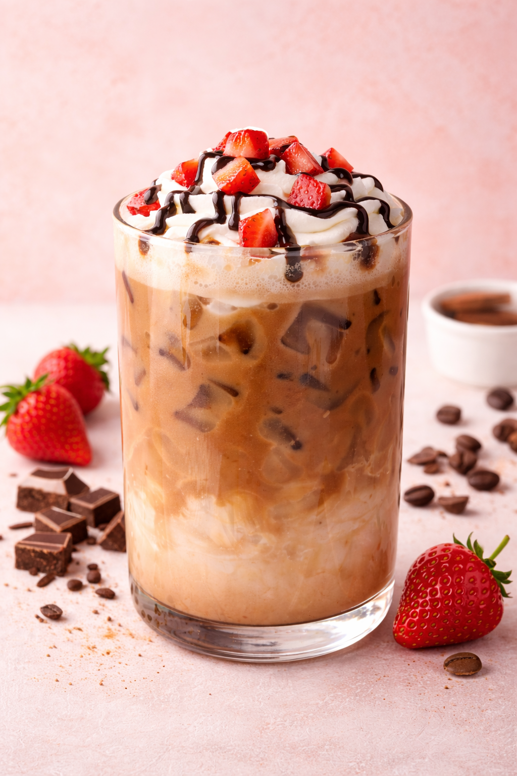 Iced Strawberry Mocha Latte