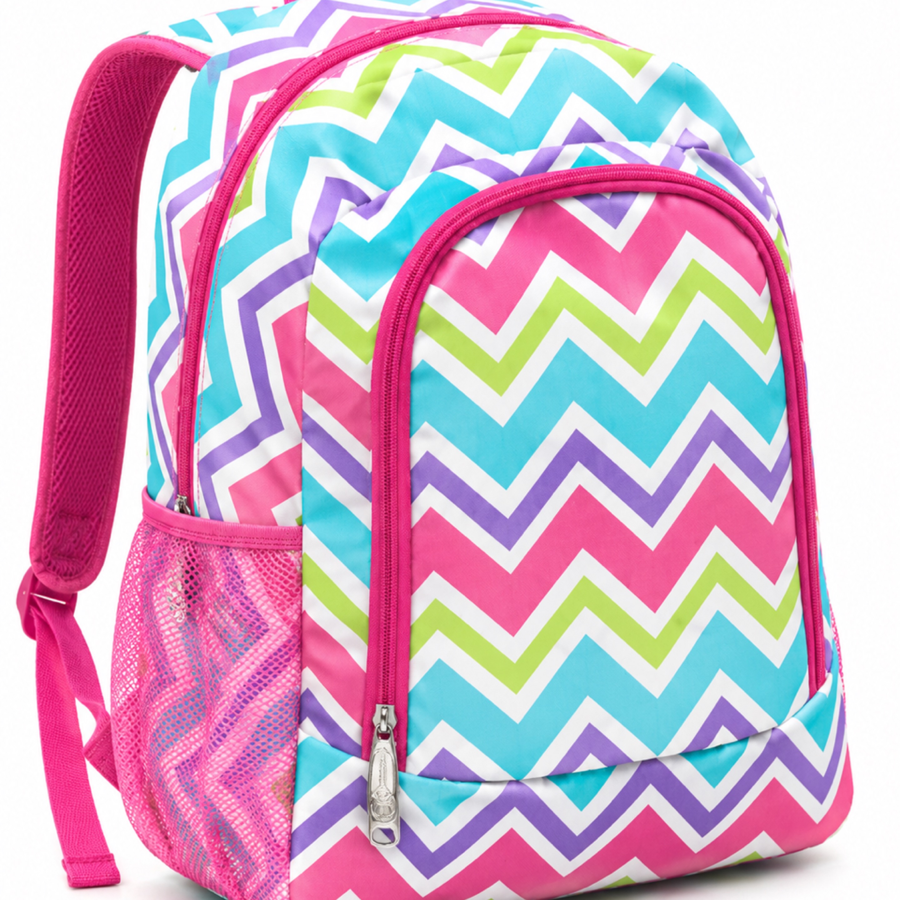 Colorful Chevron Print Backpack