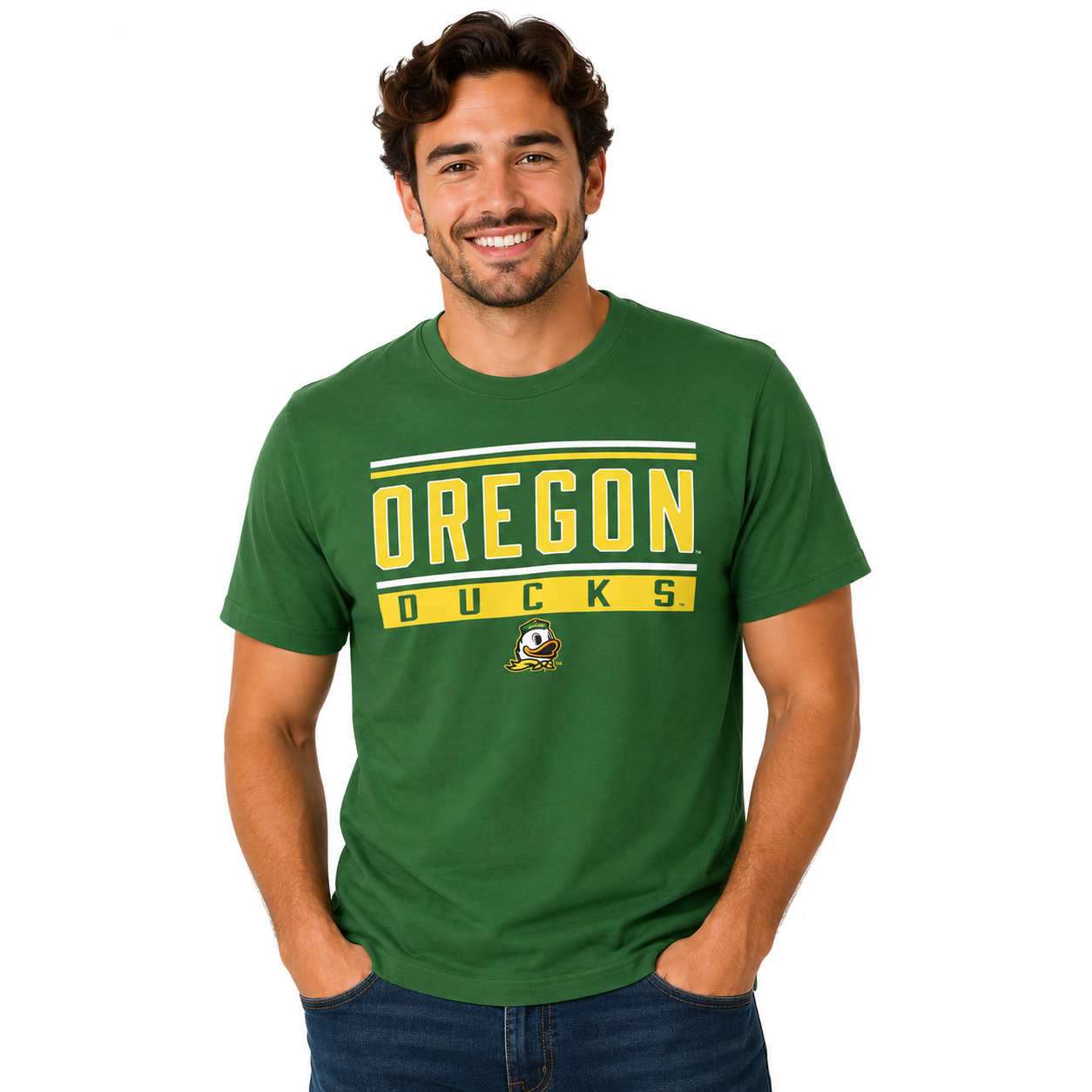 Oregon Ducks Green Striper Shirt