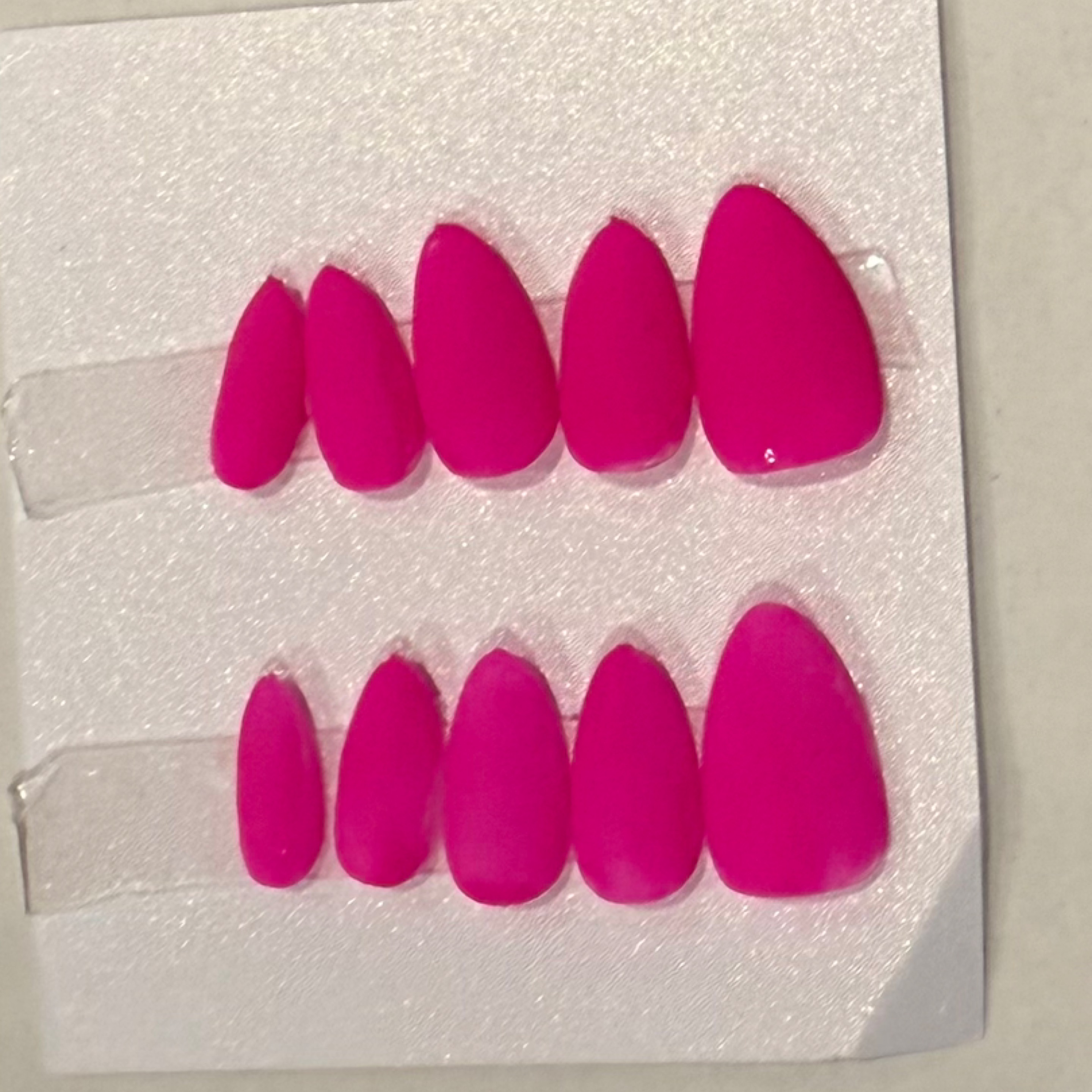 Pinky pink hand-painted nail set