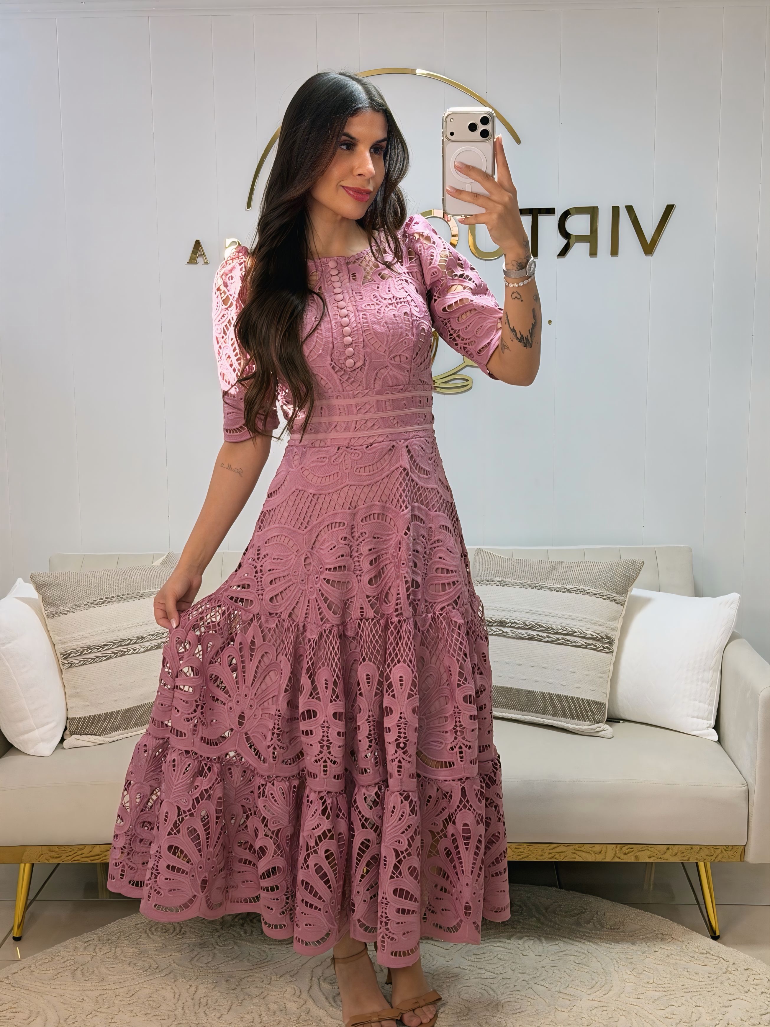 Vestido Richelieu Off White - foto 2