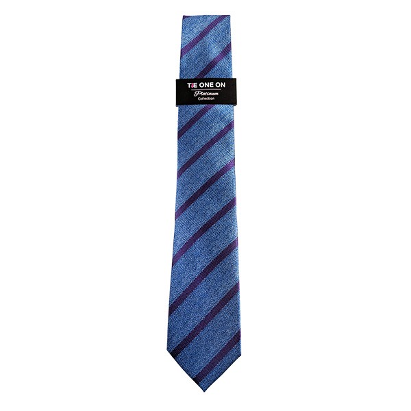 150 X 7 Cm Blue Purple Diagonal Stripe Tie