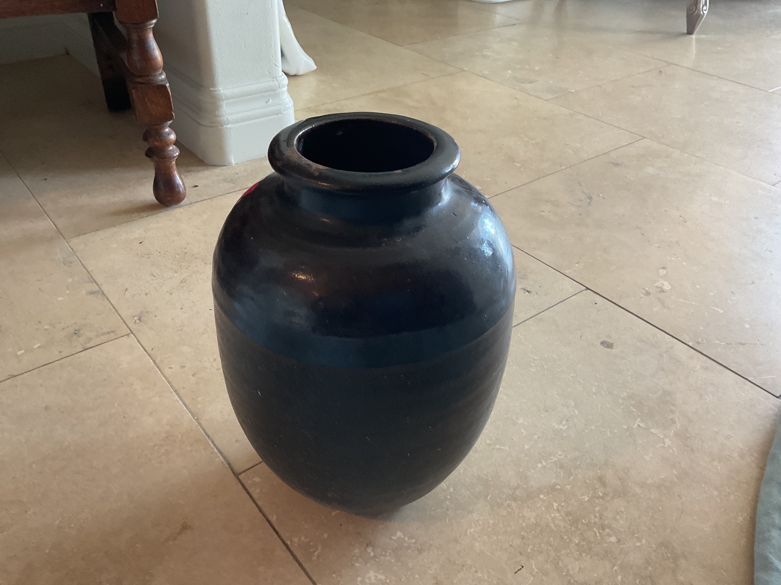 Stoneware storage jar