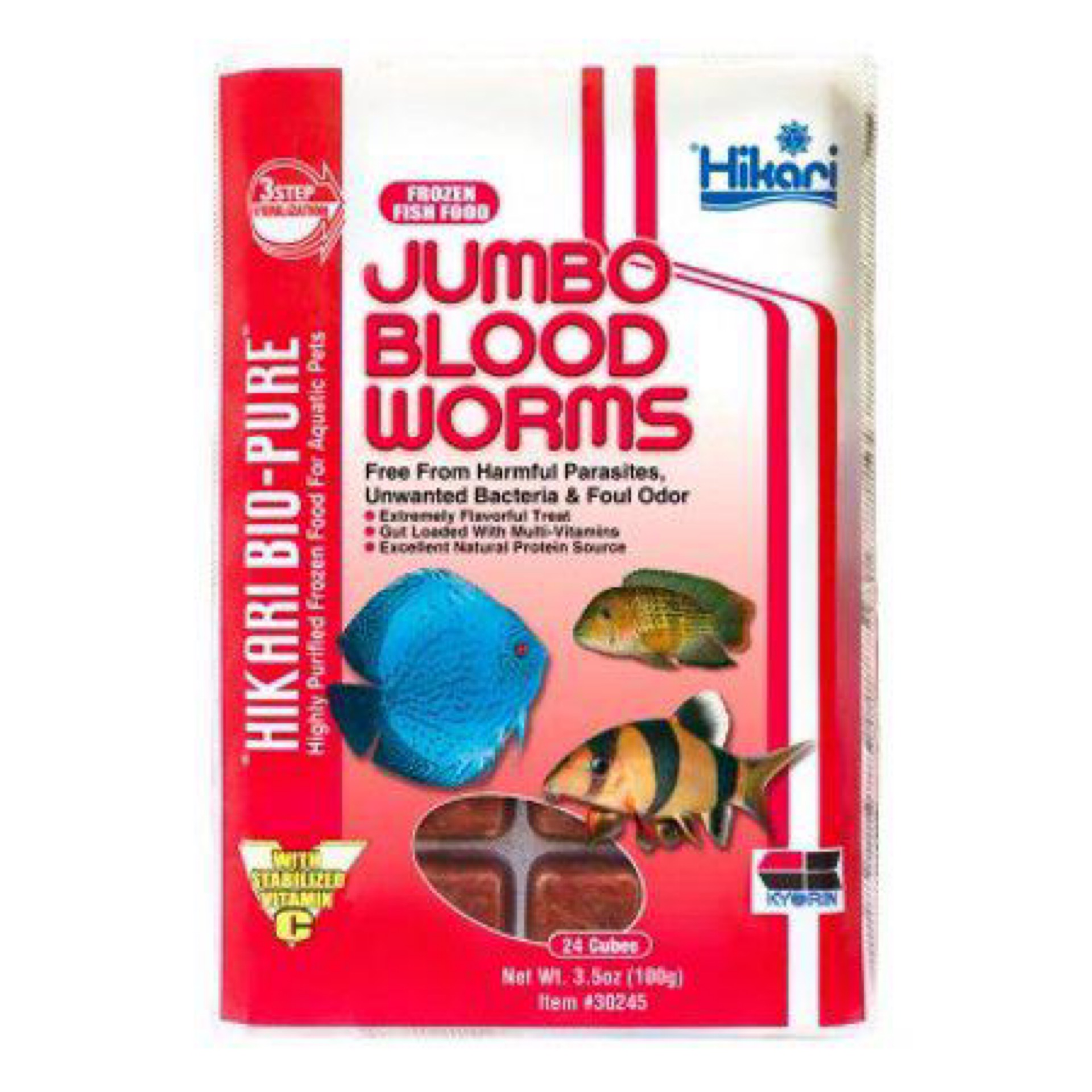 Hikari Bio-Pure Frozen Jumbo Blood Worm Fish Food