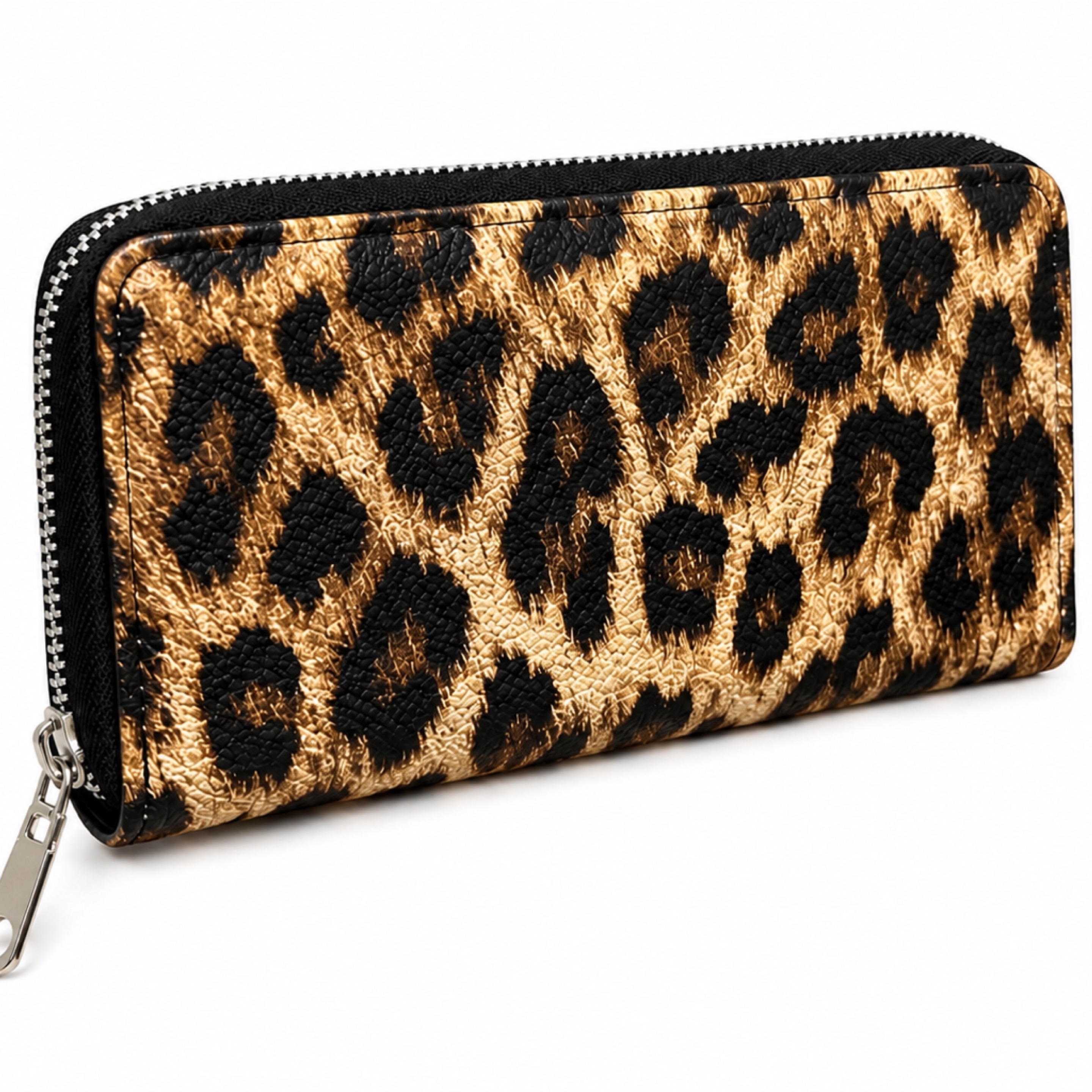 Leopard Print Zip Wallet
