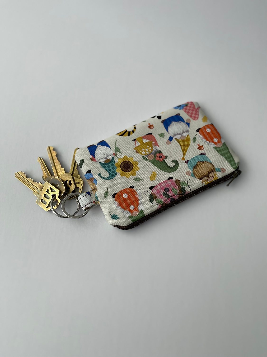 Keychain Pouch – Garden Gnomes, photo 2 of 4