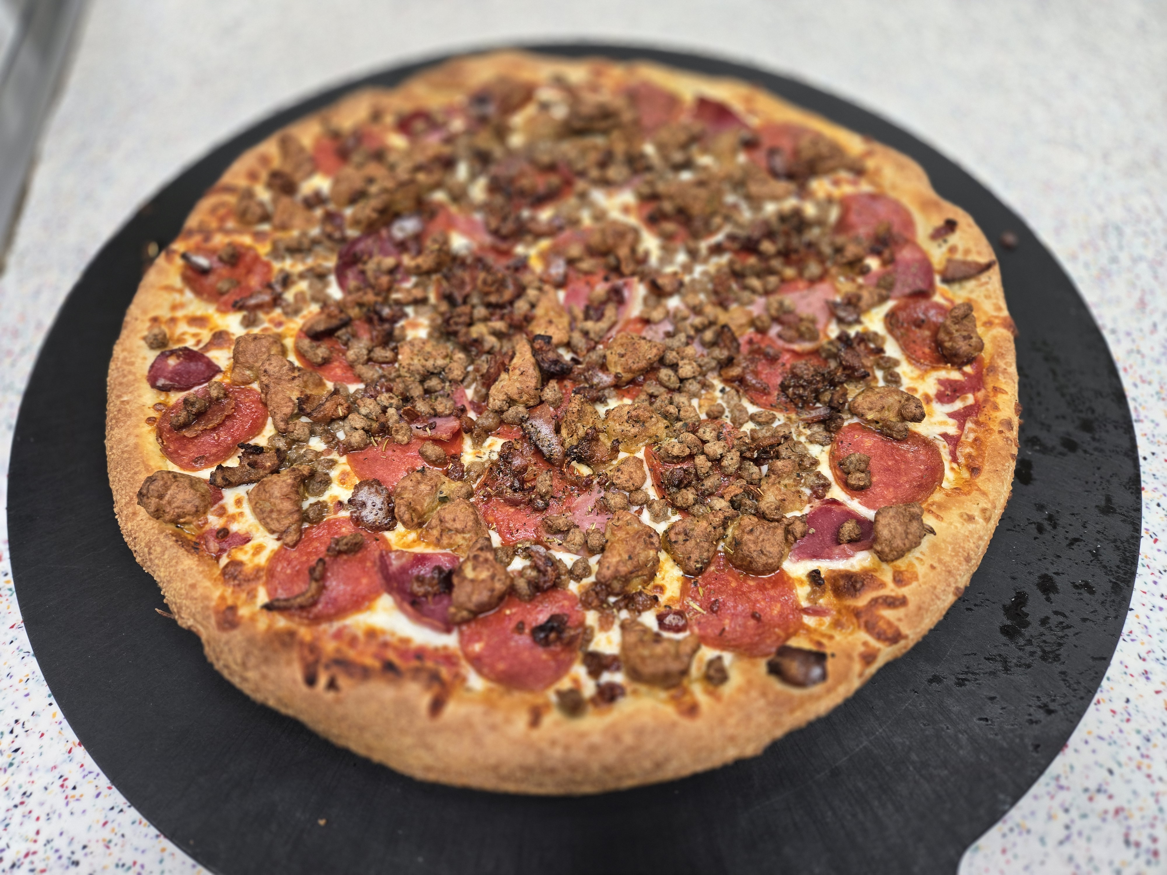 All Meat Pizza (7 Inch (Personal Pan)) at Dough Boys Pizza - Shreveport in Shreveport, LA 71104 | YourMenu® Online Ordering