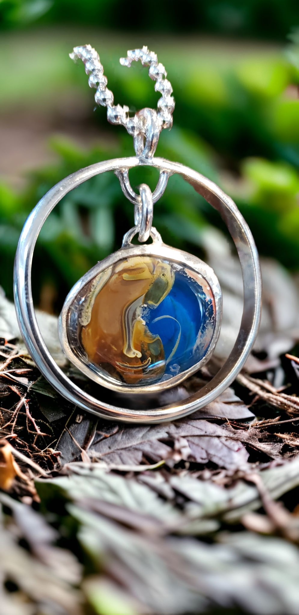 Cremation Pendant - Circle in Circle by Moss Creek Art