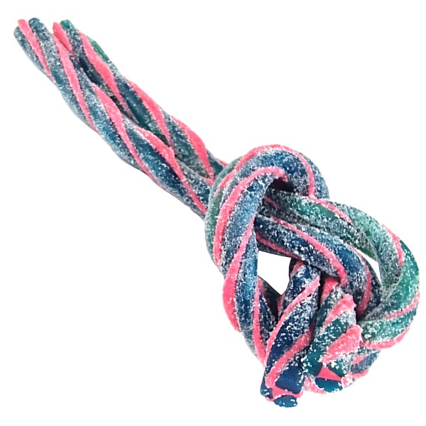 Finska Swedish Remmar Sur Fizzy Blue Skruv MEGA 19" Candy Ropes 12lb