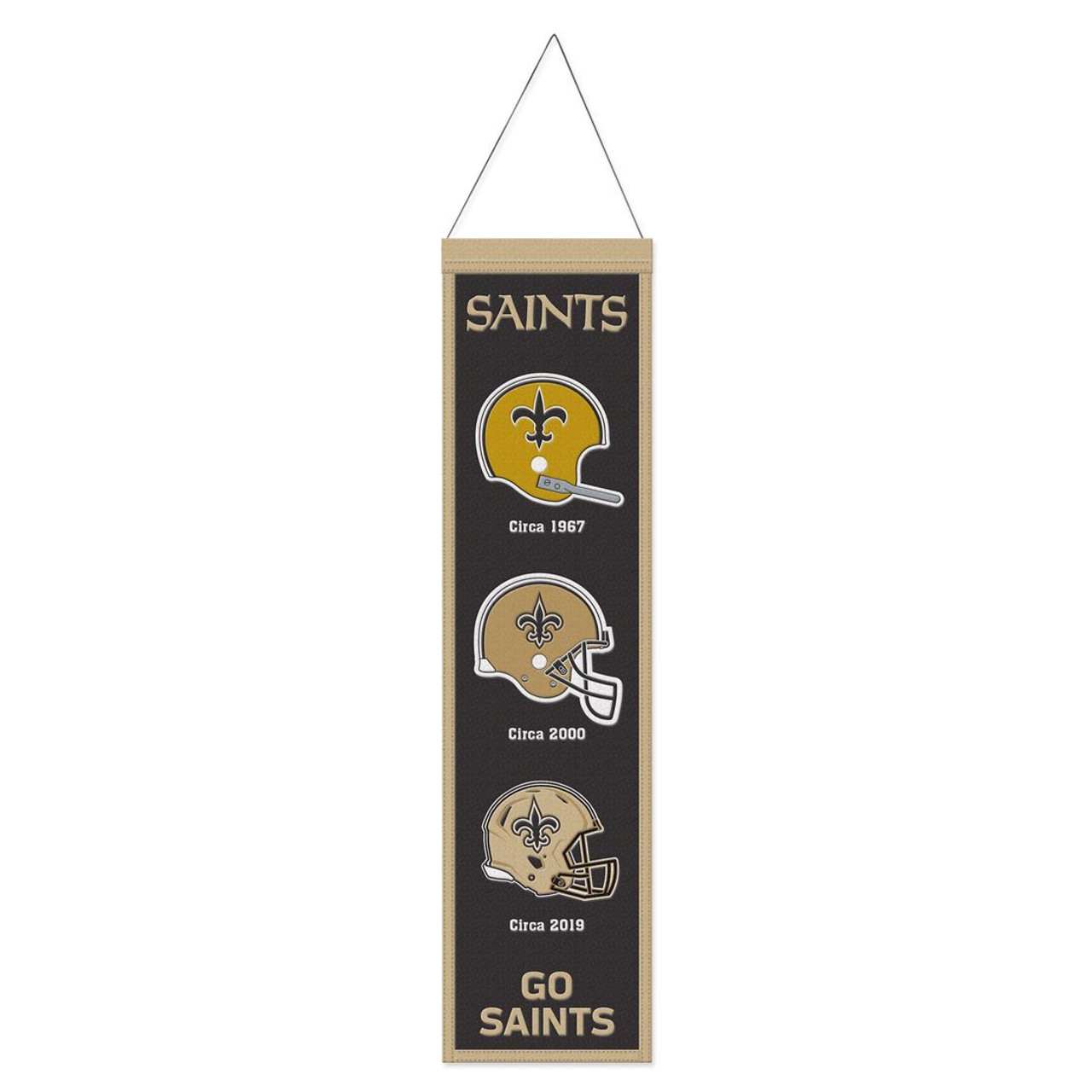 New Orleans Saints Wool Evolution Banner 8x32"