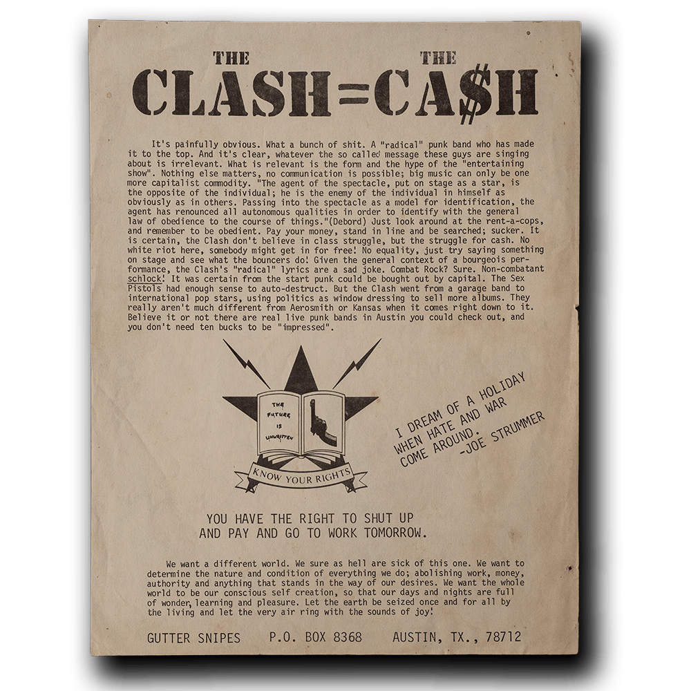Clash, The -- [Handbill]