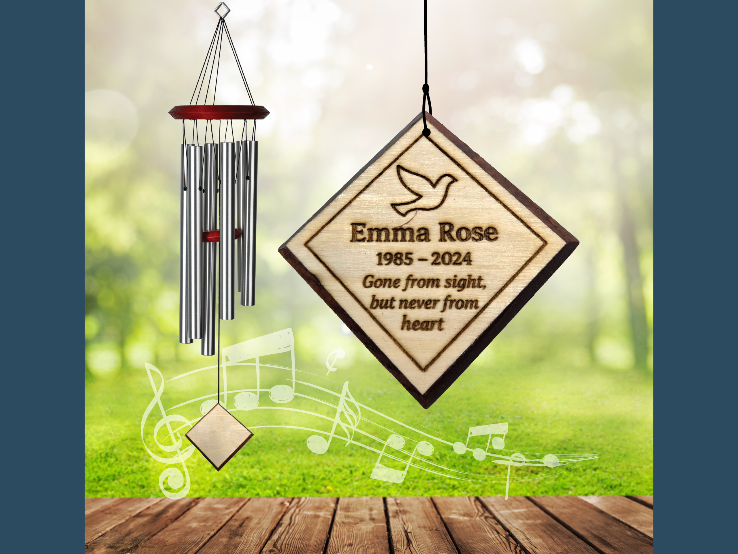 Memorial Wind Chime - Honor a lost loved one personalized wind chime