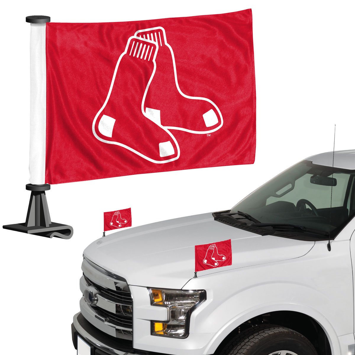 Boston Red Sox Ambassador Car Flags Set